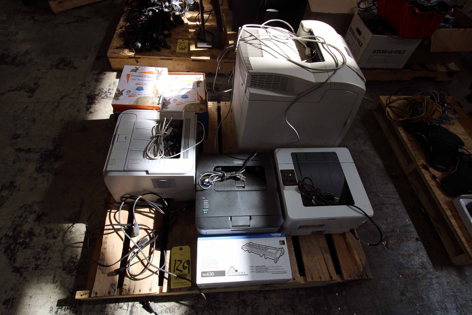 LOT CONSISTING OF: printers, CPU's, keyboards, other items (on three pallets) - Image 2 of 4