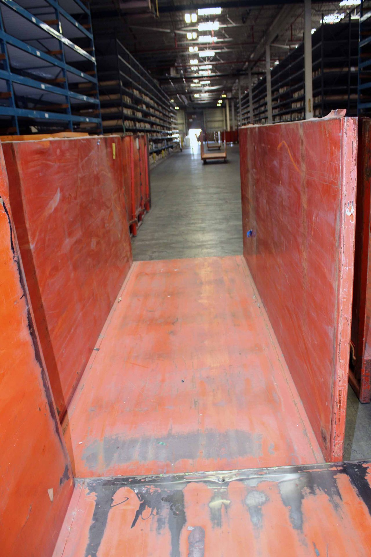 LOT OF MATERIAL TRANSPORT SKIDS (10), steel construction, approx. 5'W. x 12'L. x 6.5'ht.