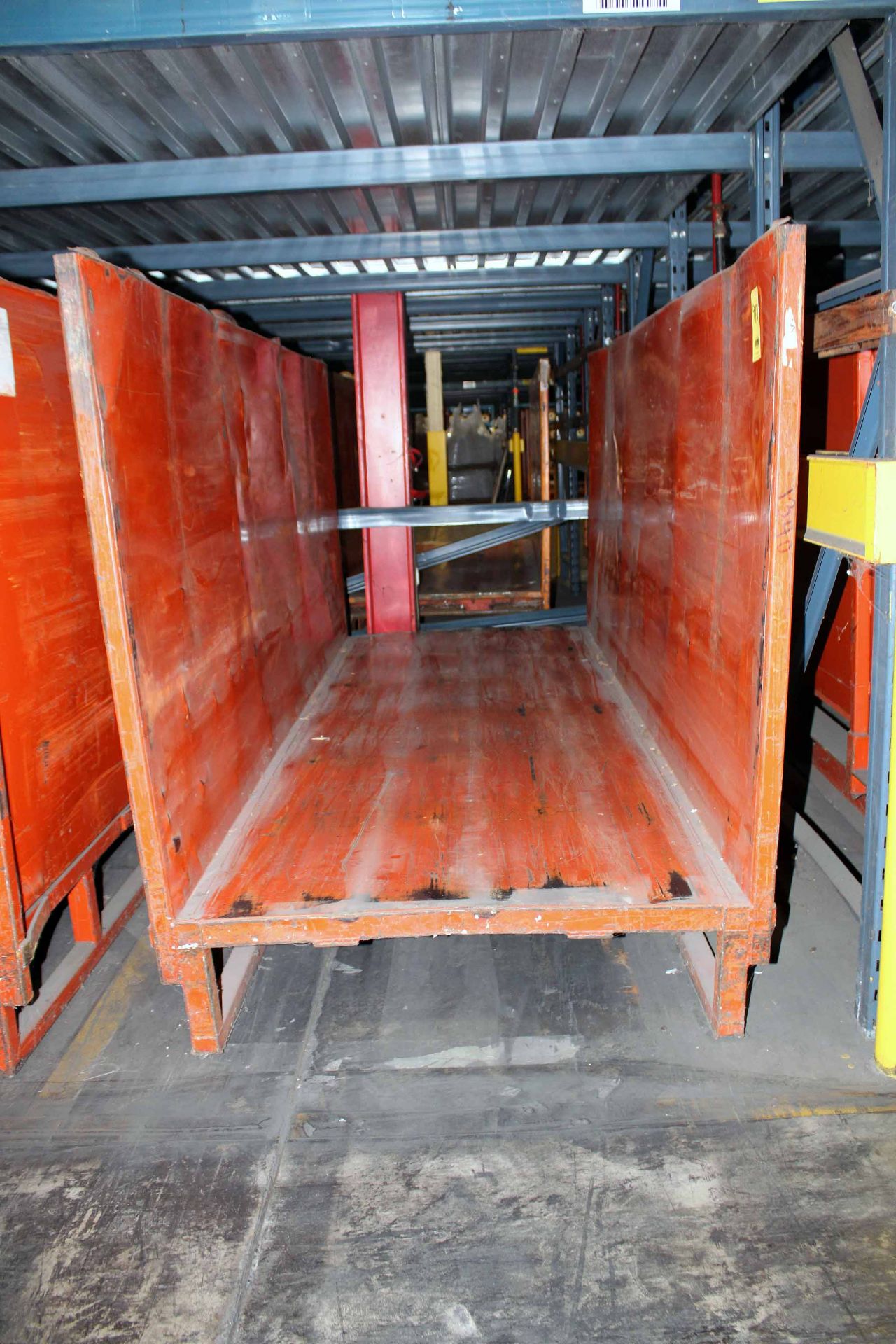 LOT OF MATERIAL TRANSPORT SKIDS (10), steel construction, approx. 5'W. x 12'L. x 6.5'ht.