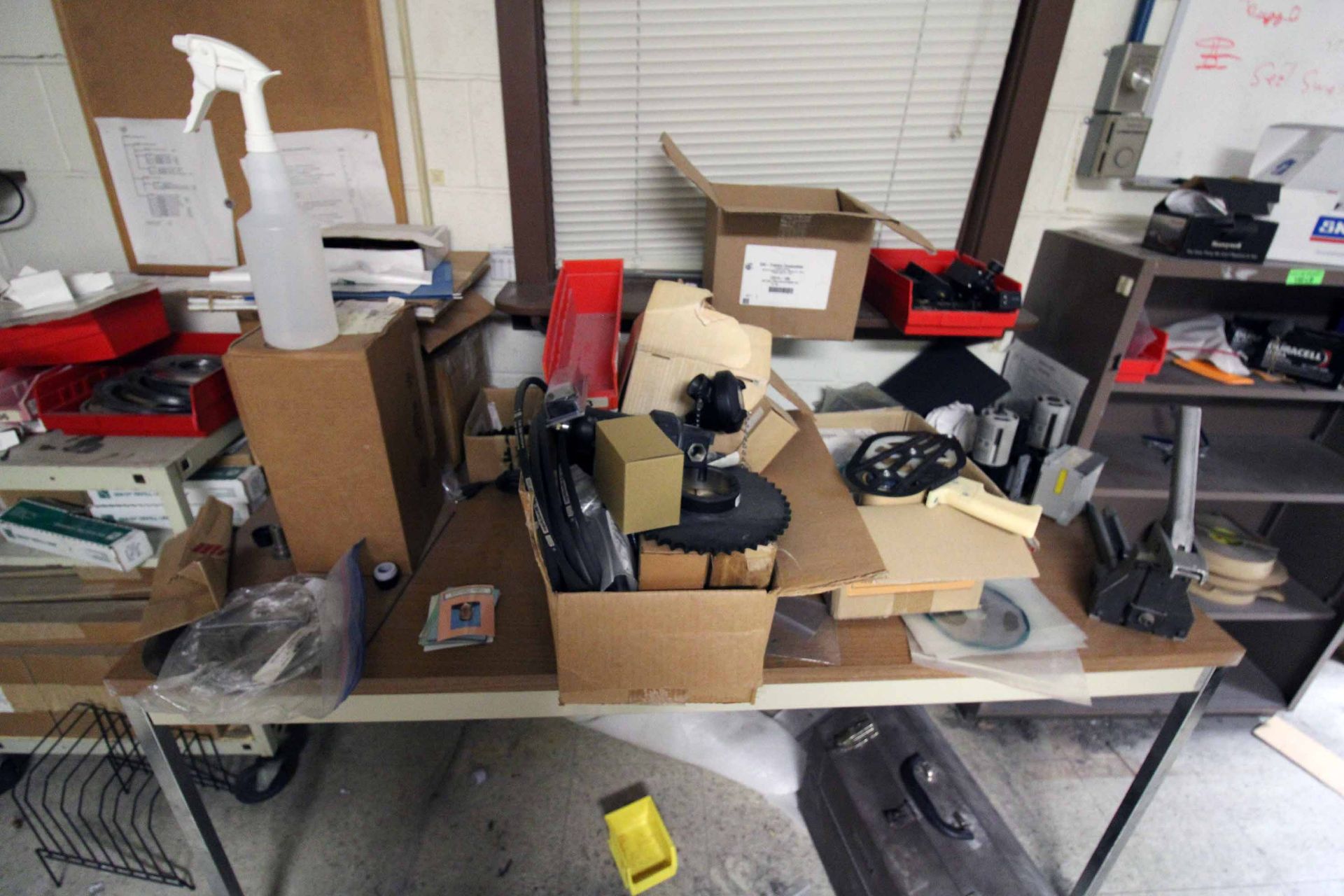 LOT CONTENTS OF MAINTENANCE OFFICE: MRO items, desks, printers, computers, (8) lateral file cabinets - Image 15 of 16