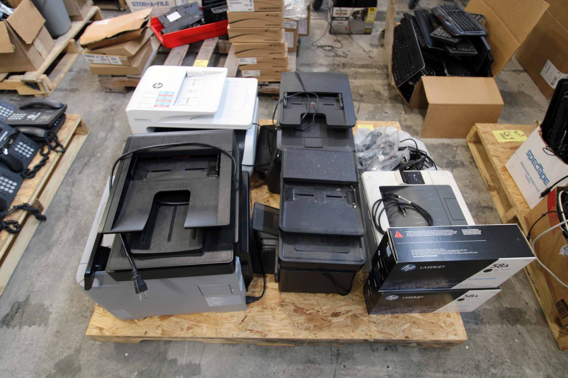 LOT CONSISTING OF: printers, CPU's, keyboards, other items (on three pallets) - Image 3 of 4