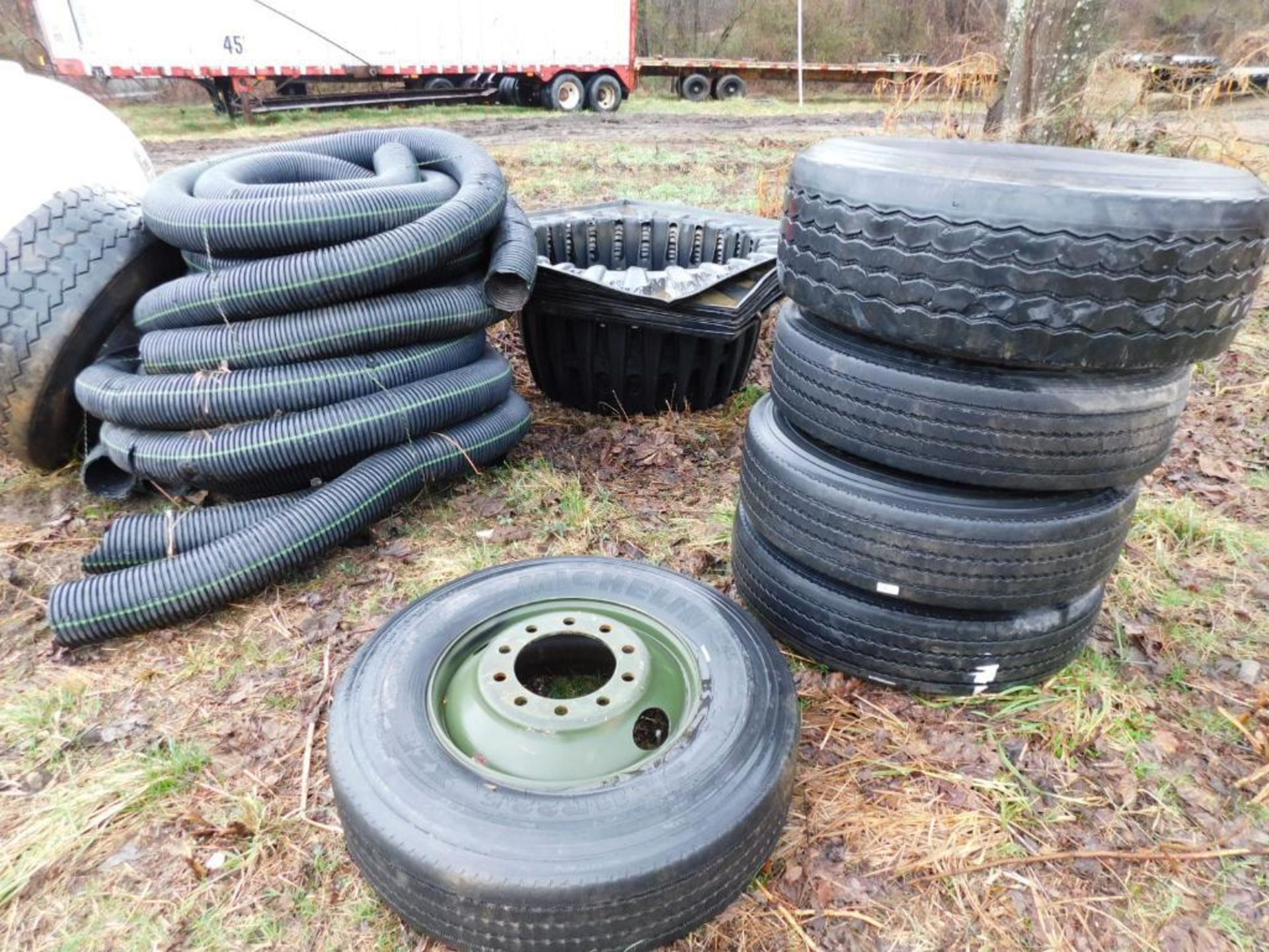 (6) Assorted Truck Tires, Hoses - Image 2 of 5