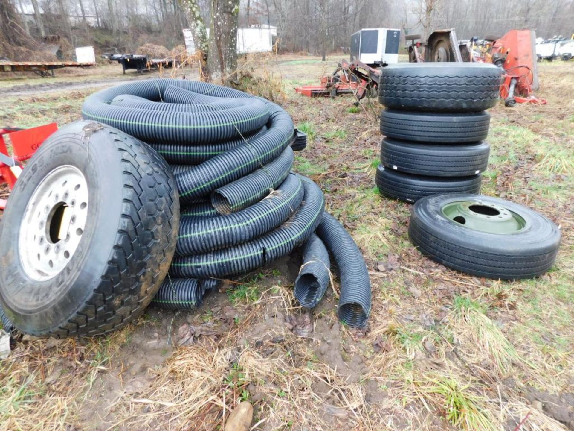 (6) Assorted Truck Tires, Hoses