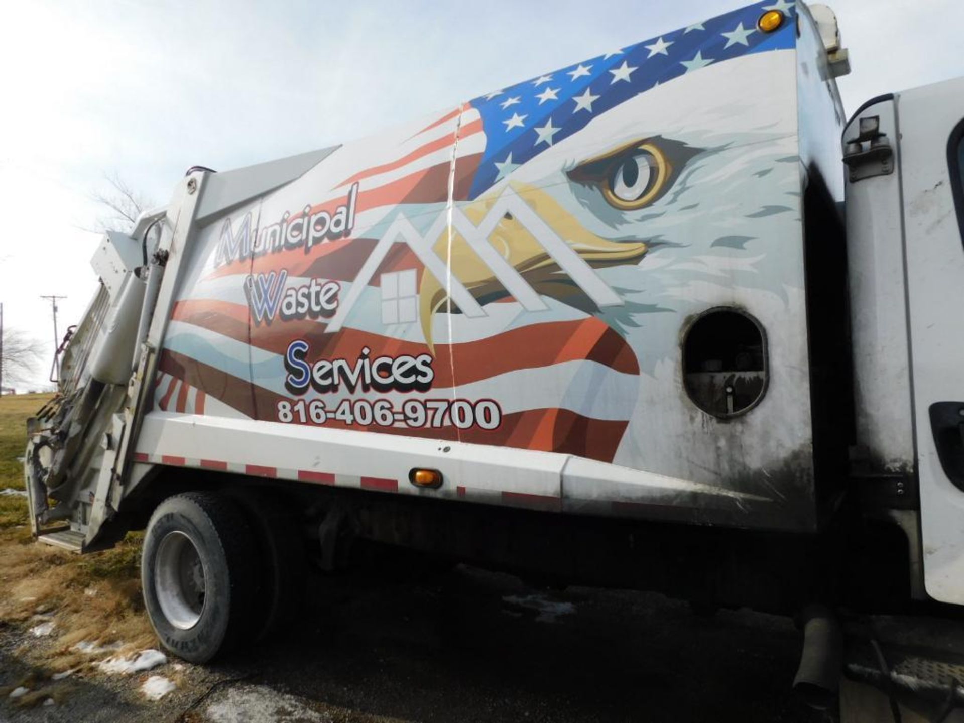 2018 Freightliner S.A. Rear Loader Garbage Truck Model M2106, VIN 3ALACXFEXJDJN8527, 9L. Cummins Tur - Image 2 of 18