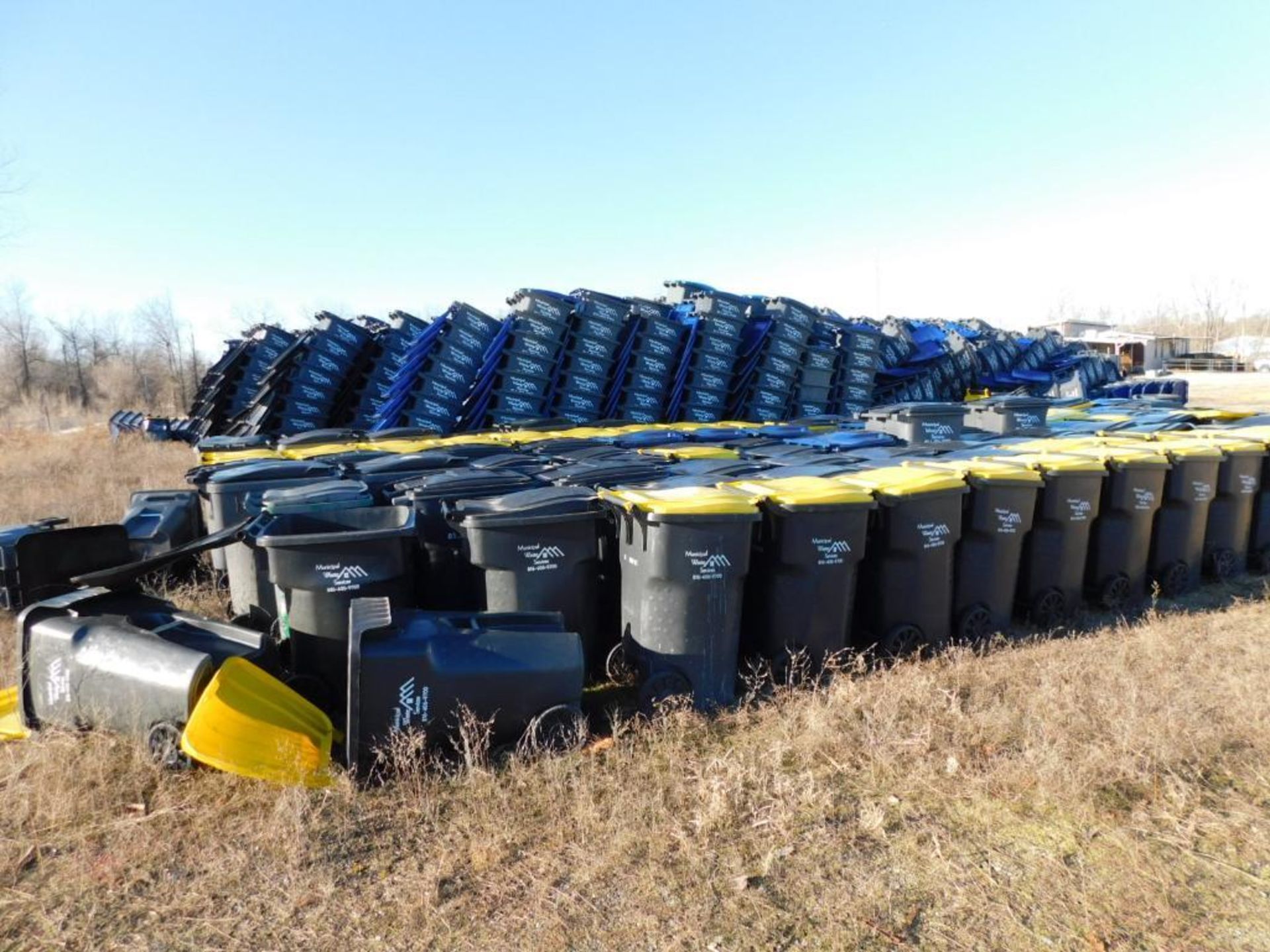 LOT: (100) Assorted Toter, Toter Recycling, Otto, SSI Schaeffer Portable Two Wheel Carts Garbage & R - Image 13 of 79