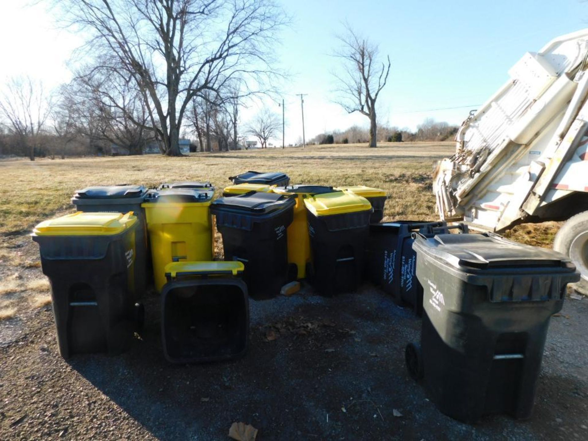 LOT: (100) Assorted Toter, Toter Recycling, Otto, SSI Schaeffer Portable Two Wheel Carts Garbage & R - Image 77 of 79