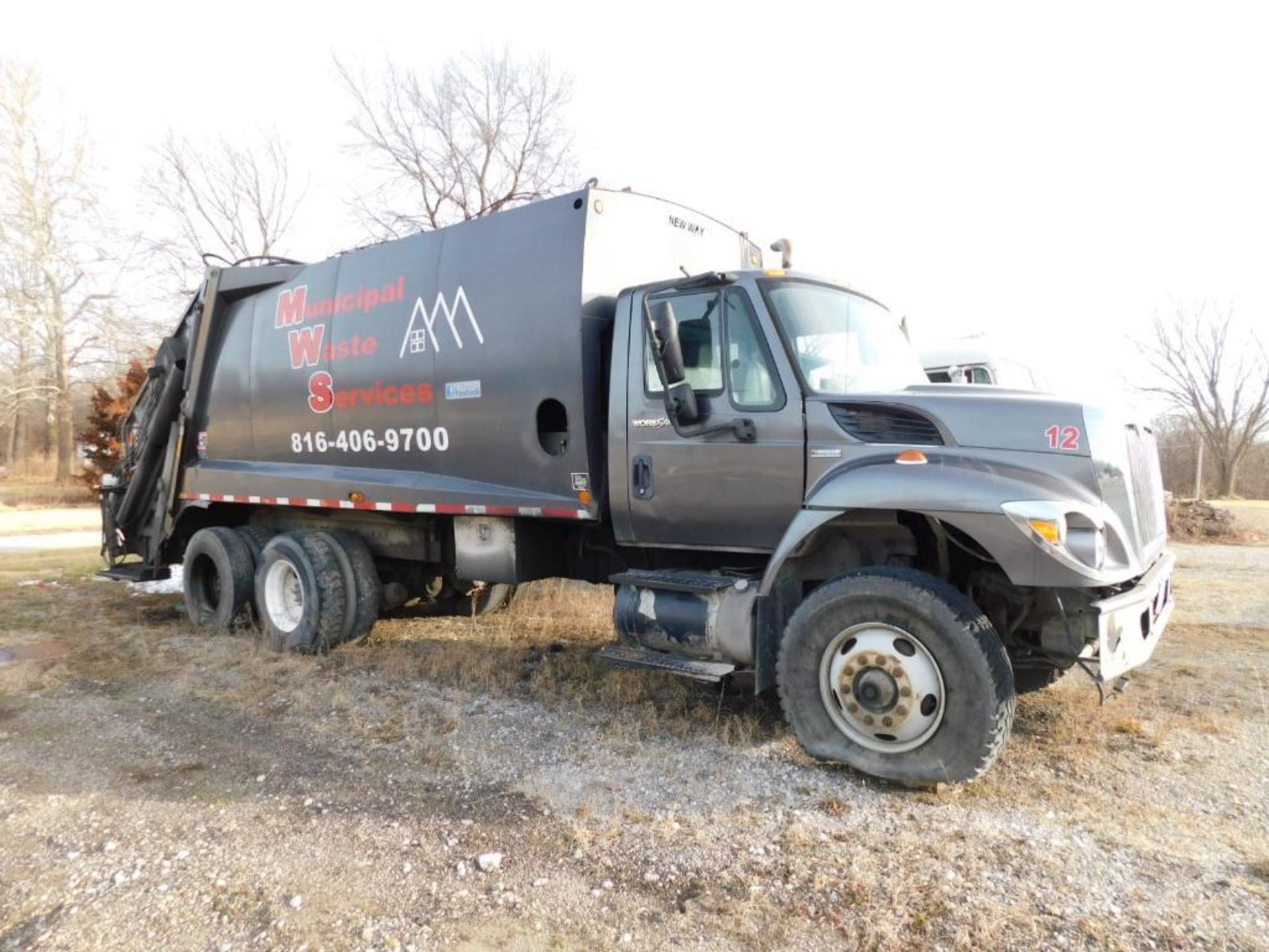 2008 International T. A. Rear Loader Garbage Truck Model 7400 SBA6X4, VIN 1HTWGAAT88J676533, Max