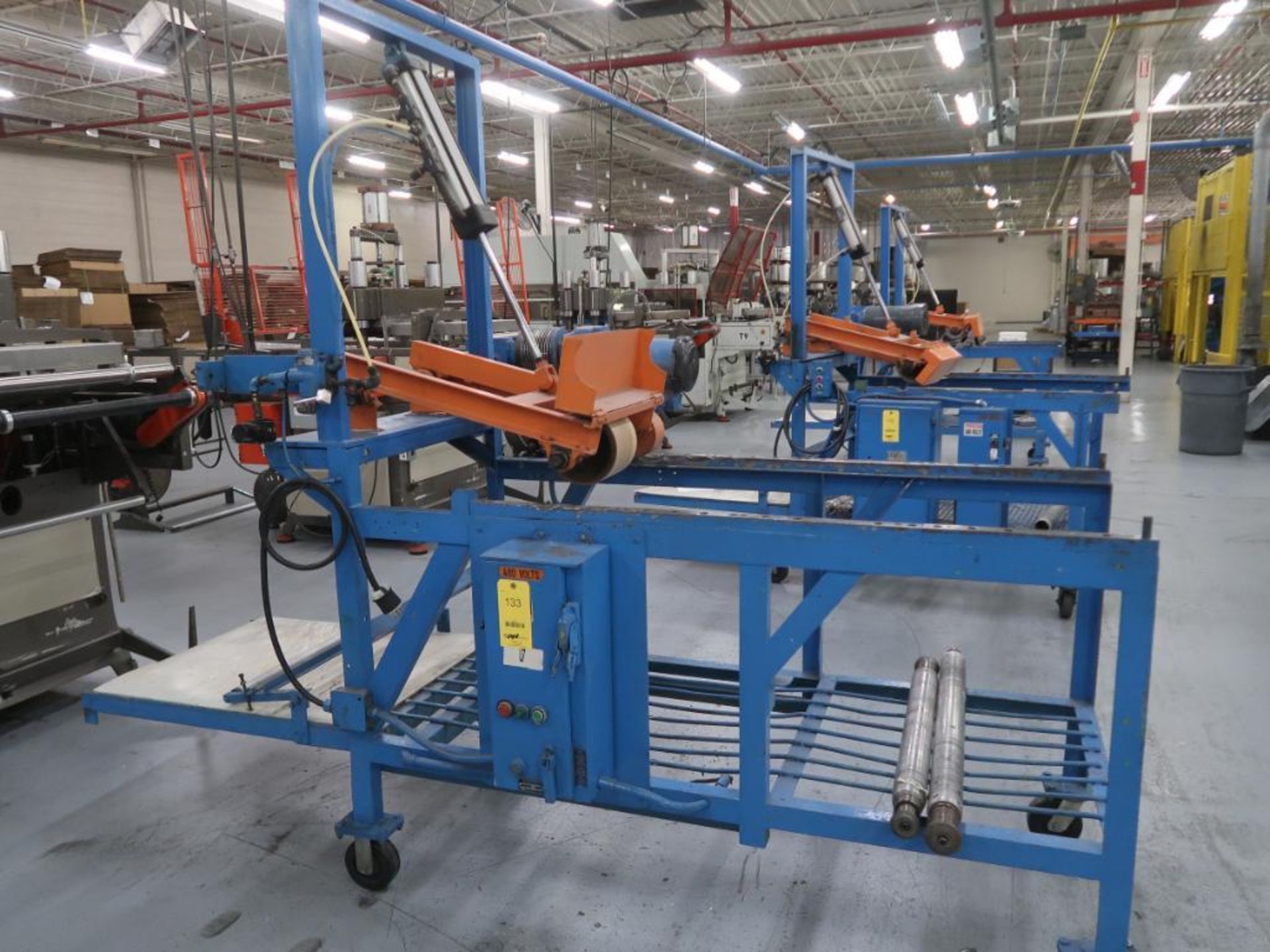 Multi-Roll Custom Built Roll Feeder, Pneumatic Tension (LOCATION: 39 PEARCE INDUSTRIAL RD.,