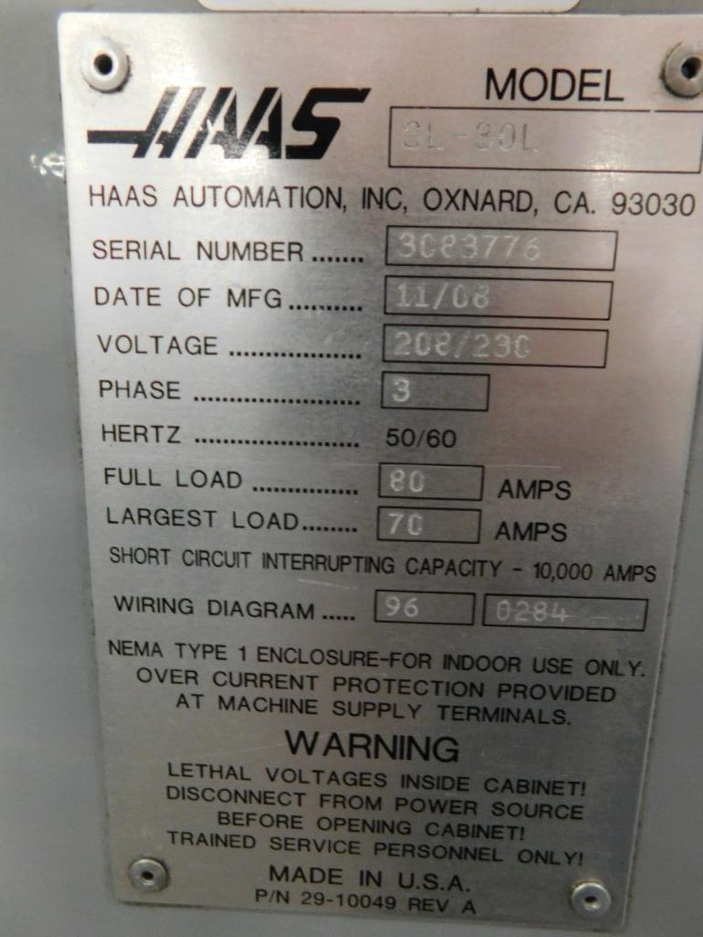 2008 Haas SL-30L CNC Long Bed Turning Center, LNS SLUM-3.1 Autoblock, Kitagawa B-210 Chuck, 12 Stati - Image 15 of 15