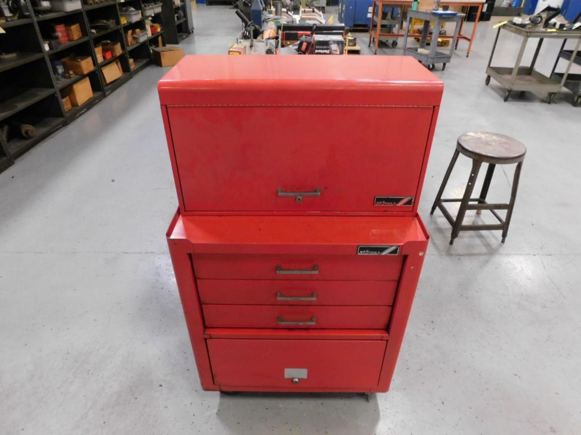 Rolling Tool Box w/Top Chest & Contents