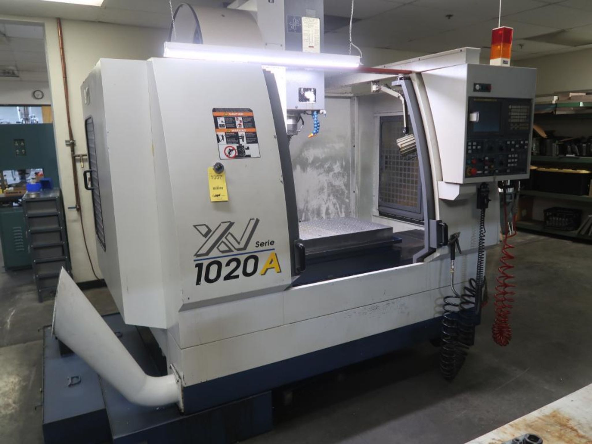 LOT: YCM Vertical Machining Center XV102A, S/N 1000, 2005 Table 21-1/2" x 44", Fanuc MXP-200I, 3-