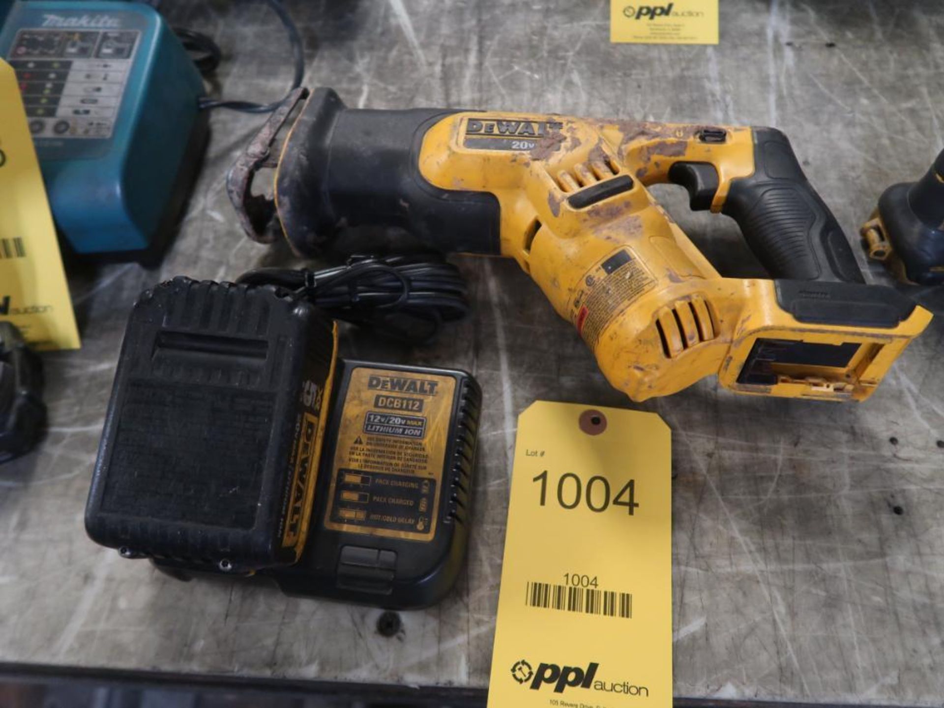 LOT: DeWalt Sawzall Charger 20V, (1) Battery (LOCATION: 4600 BELOIT DR., SACRAMENTO, CA 95838)