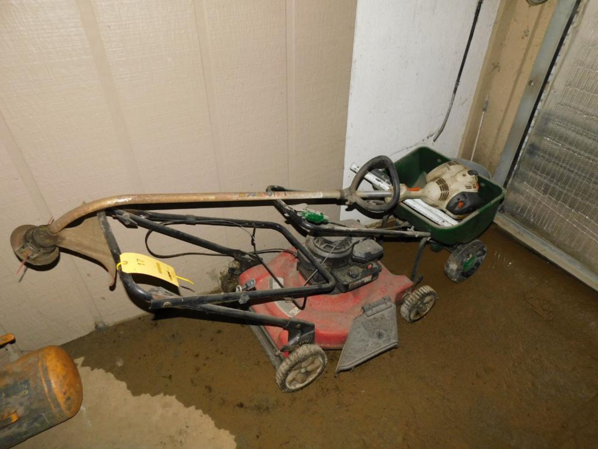 LOT: Lawn Mower, Weed Wacker and Spreader - Image 2 of 2