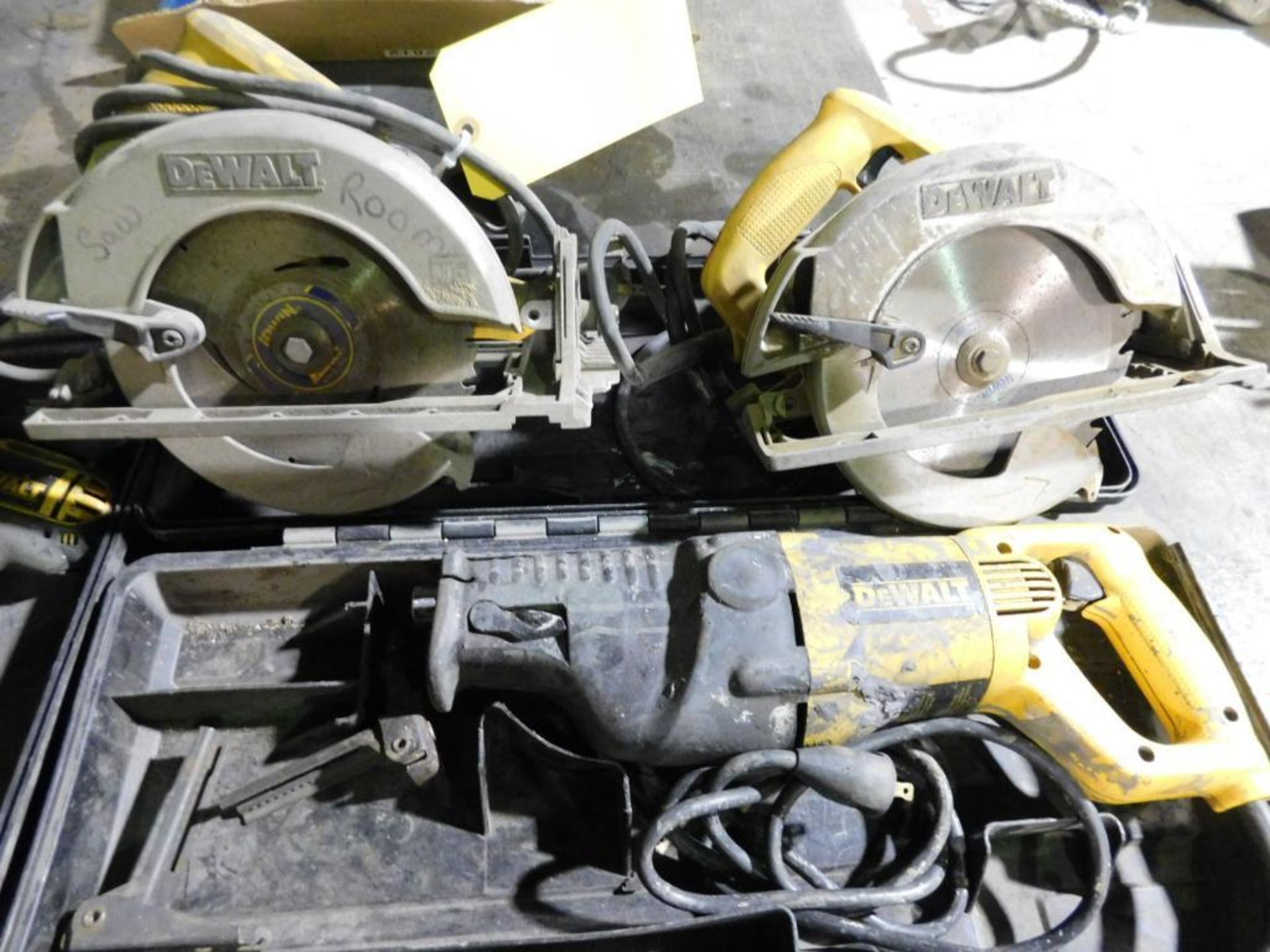 LOT: (2) DeWalt Circular Saws, Reciprocating Saw, Cordless Drill - Image 3 of 3