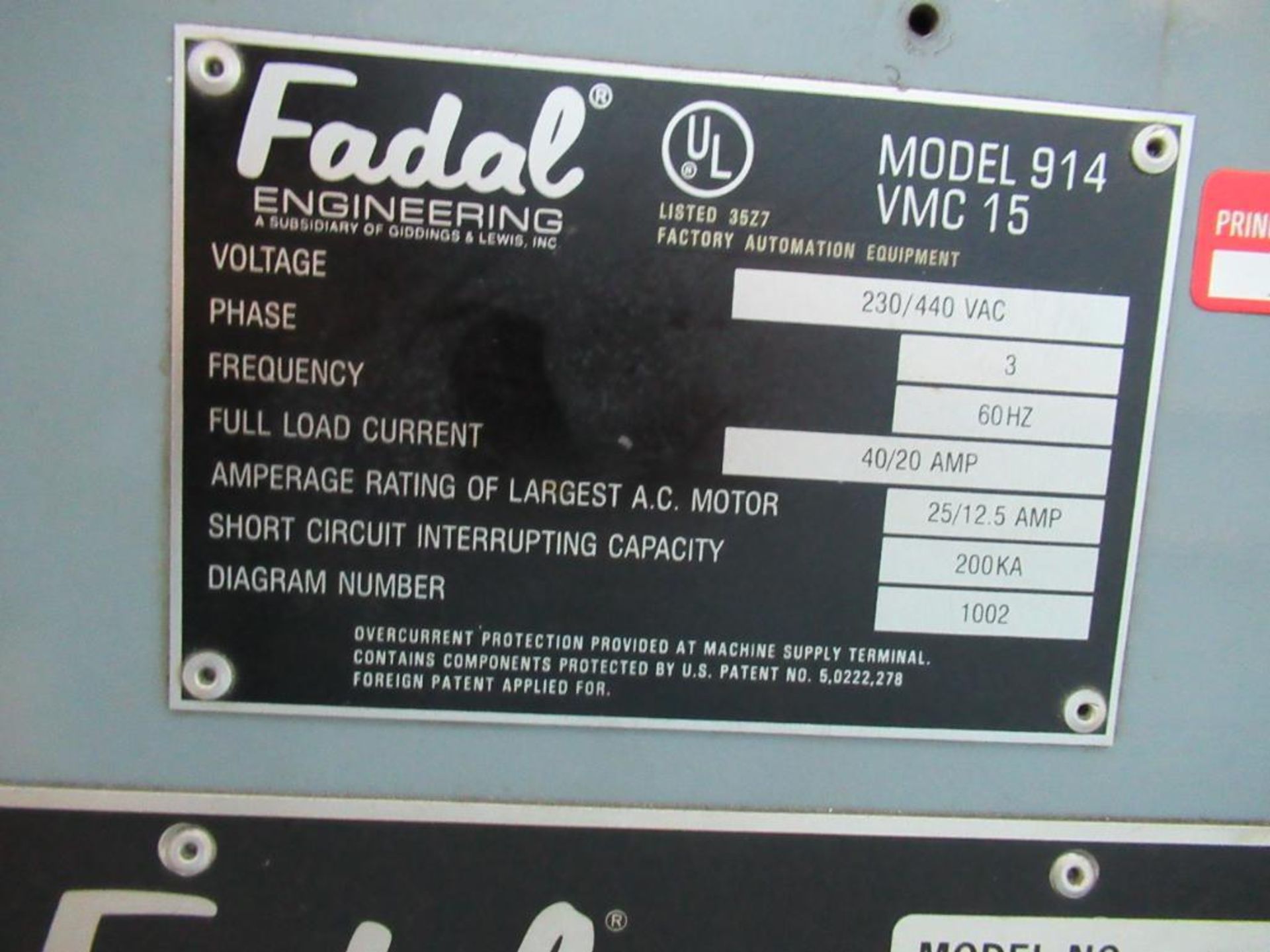 Fadal Model 914-15 CNC VMC 15XT, 36" x 16" Table, Extended Travels: 30" x 16" x 20", Cat 40, 21 ATC, - Image 11 of 11