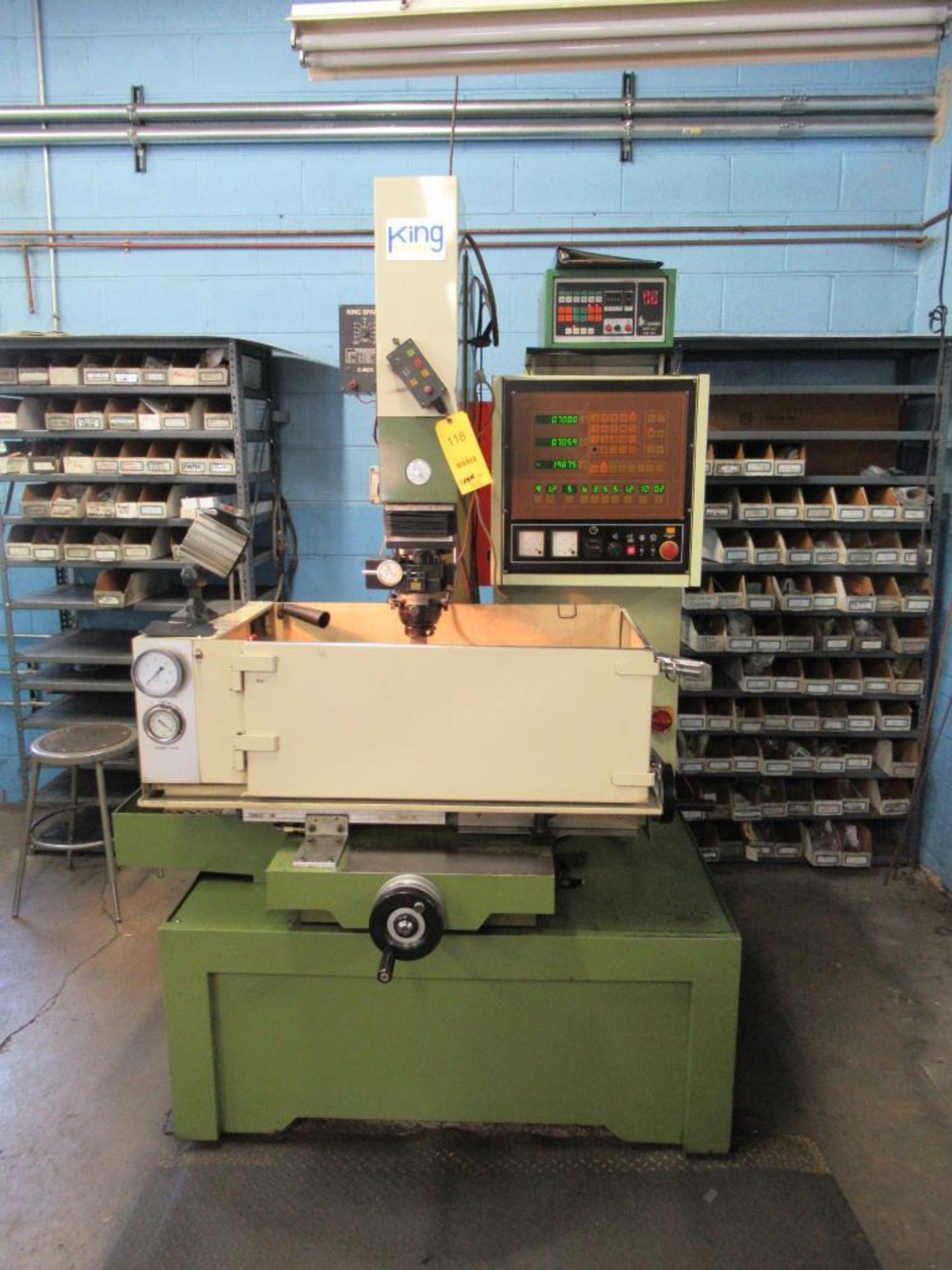 King Spark Sinker EDM, Model L362, 24" x 12" Work Table, 3-Axis DRO, Pendant Control, S/N 303-20