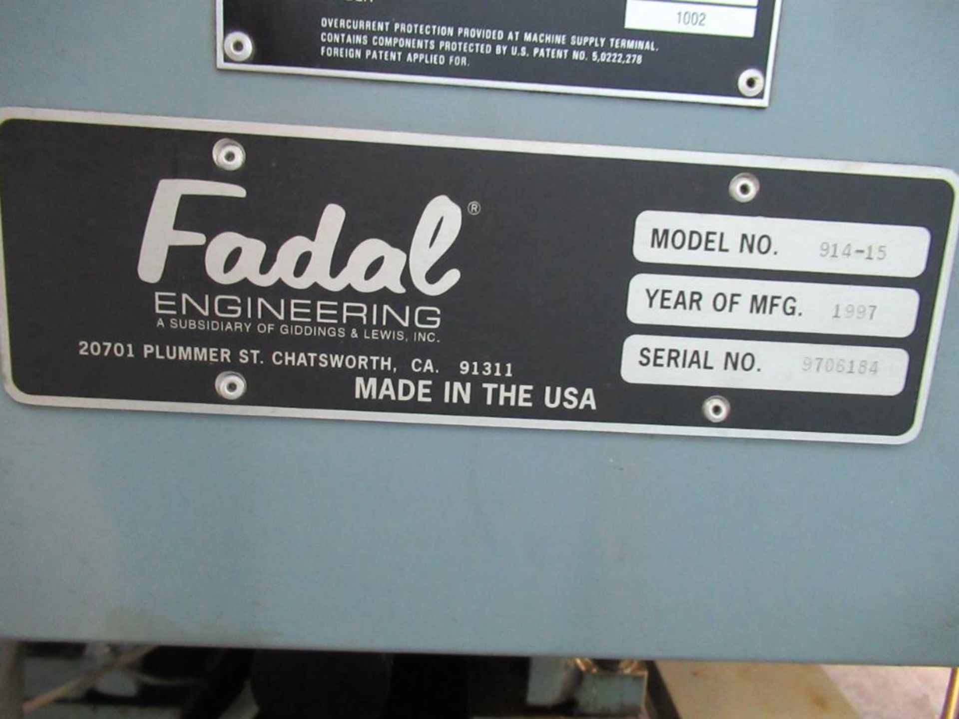 Fadal Model 914-15 CNC VMC 15XT, 36" x 16" Table, Extended Travels: 30" x 16" x 20", Cat 40, 21 ATC, - Image 10 of 11