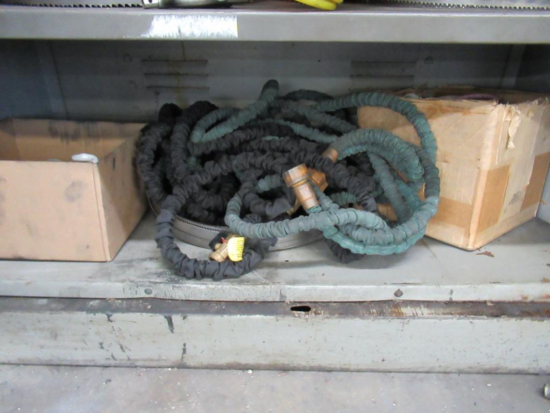 LOT: Cabinet w/Contents of C-Clamps, Spring Clamps, Air Hose, etc. - Image 3 of 8