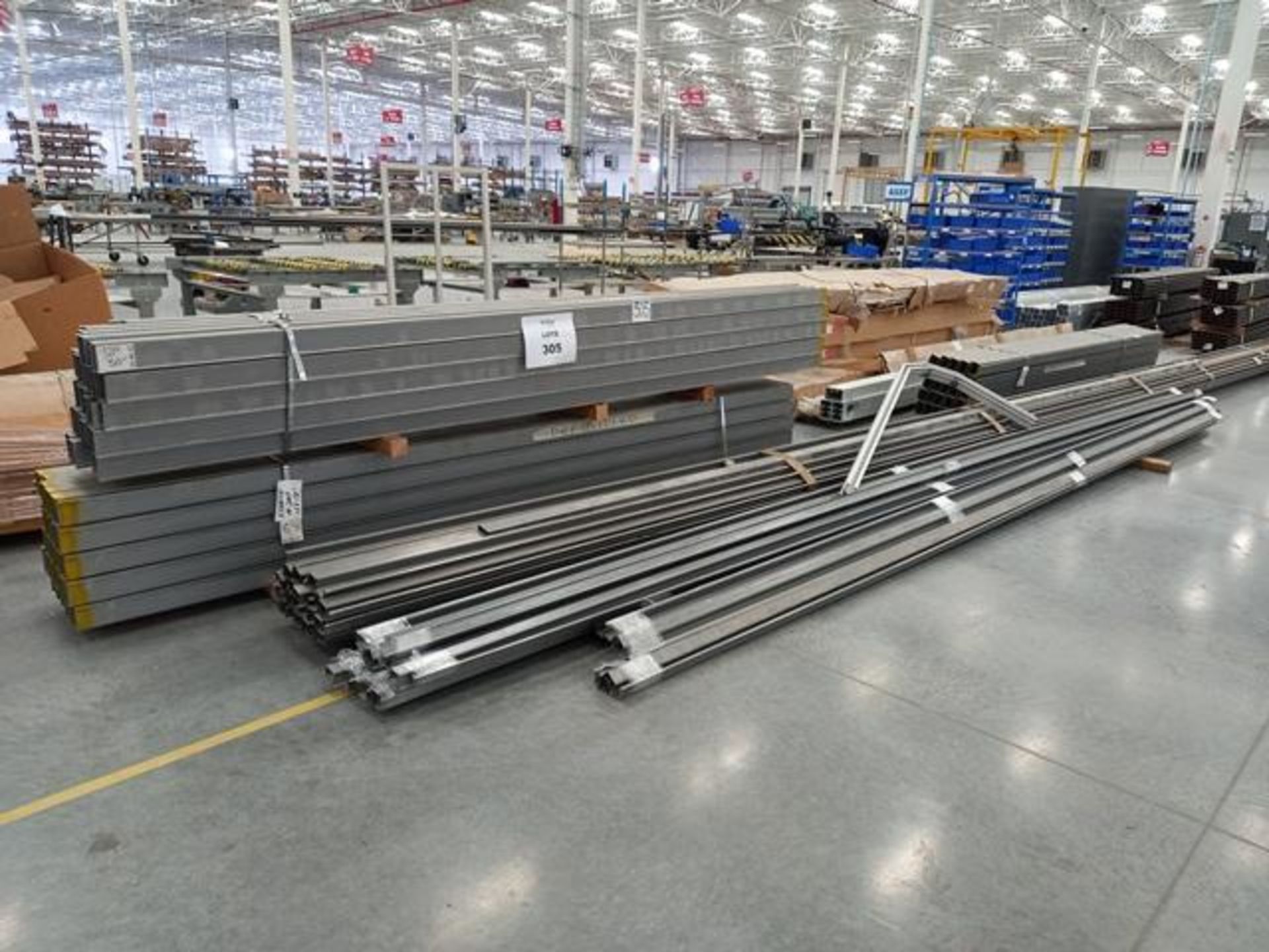 LOT: (30 approx.) Pallets, w/Aluminum Profile, Metal Canelta, Parts for Screens, Foam Boards, - Image 14 of 34