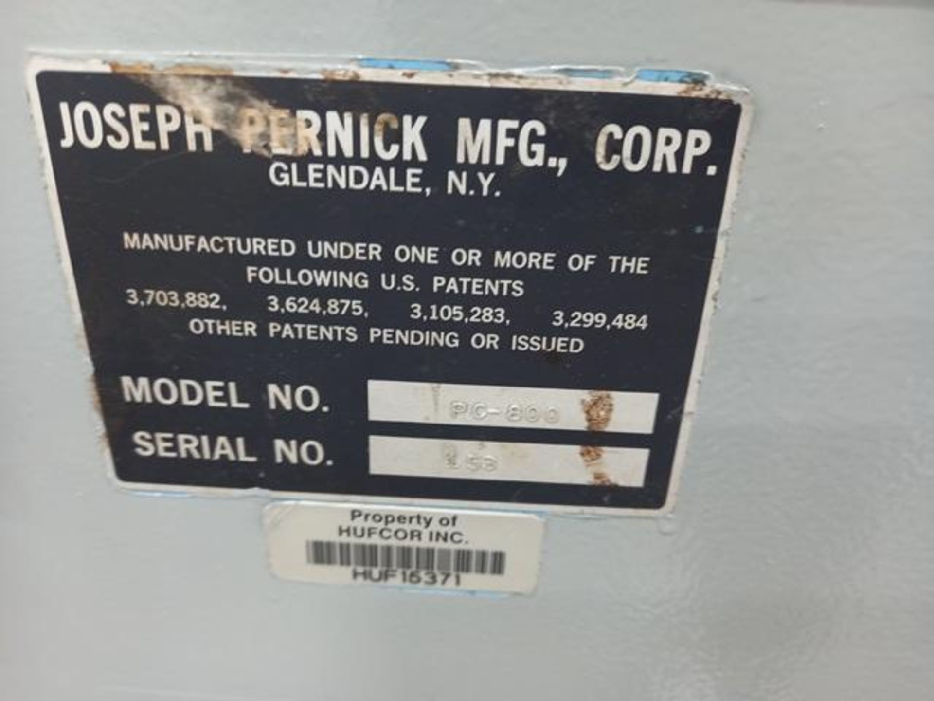 Pernick PC-800 Coiling Machine, S/N: 153 (Tag: Huf15371) (Location: Cienega De Flores, Nuevo Leon)( - Image 9 of 9
