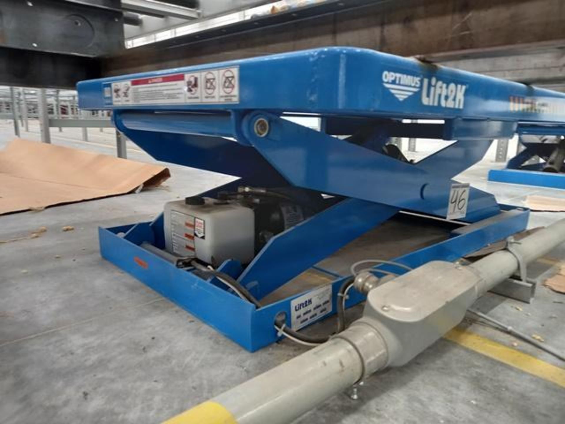 Bishamon L2K-3648 Scissor Lift Table: 2,000 Pounds, Table Size: 36" X 48" (Tag: Huf15824) (Location: - Image 4 of 5