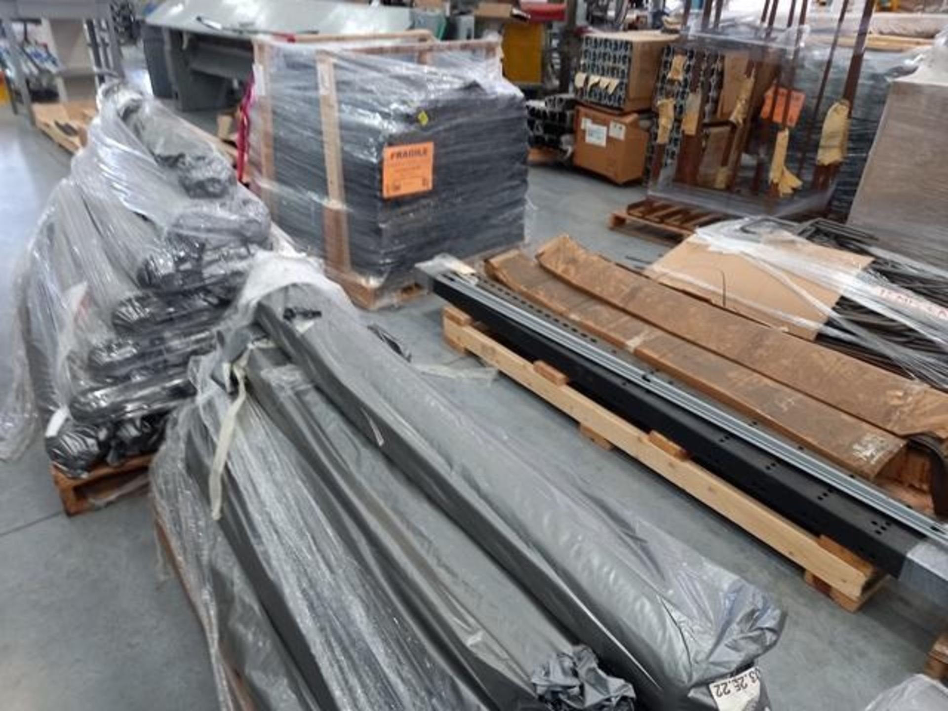 LOT: (100 approx.) Pallets of Assorted Materials Which Include, Metal Parts for Screens, Aluminum - Image 144 of 148