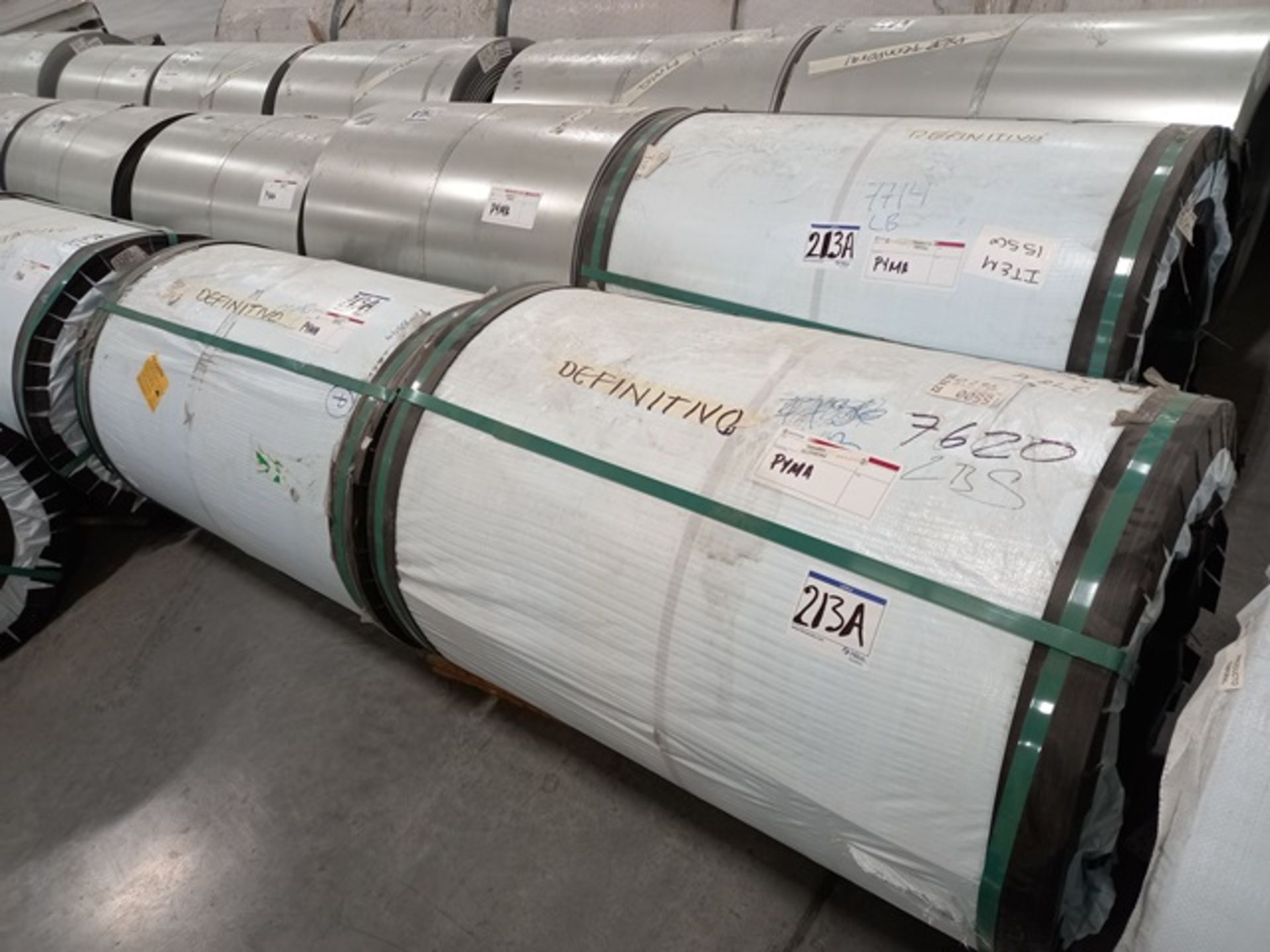 LOT: Steel Coils: (3) Cr G30 Steel Rolls 18ga X 49-3/4 (Approximate Weight 22,055 Lbs), (7) Mb-S - Image 3 of 4