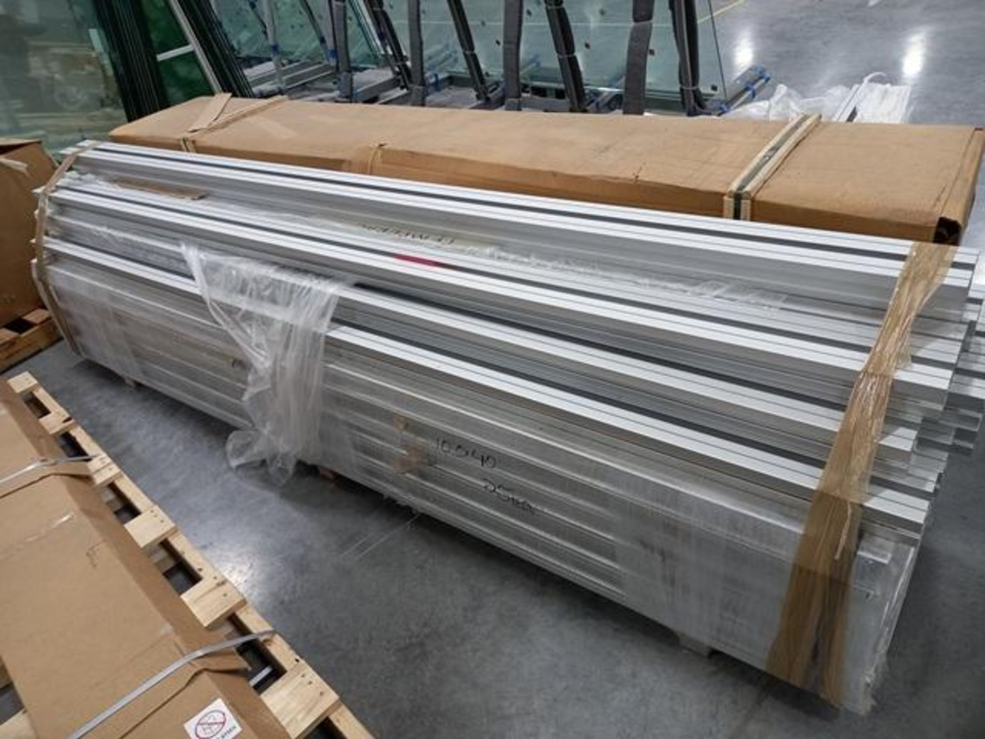 LOT: (100 approx.) Pallets of Assorted Materials Which Include, Metal Parts for Screens, Aluminum - Image 74 of 148