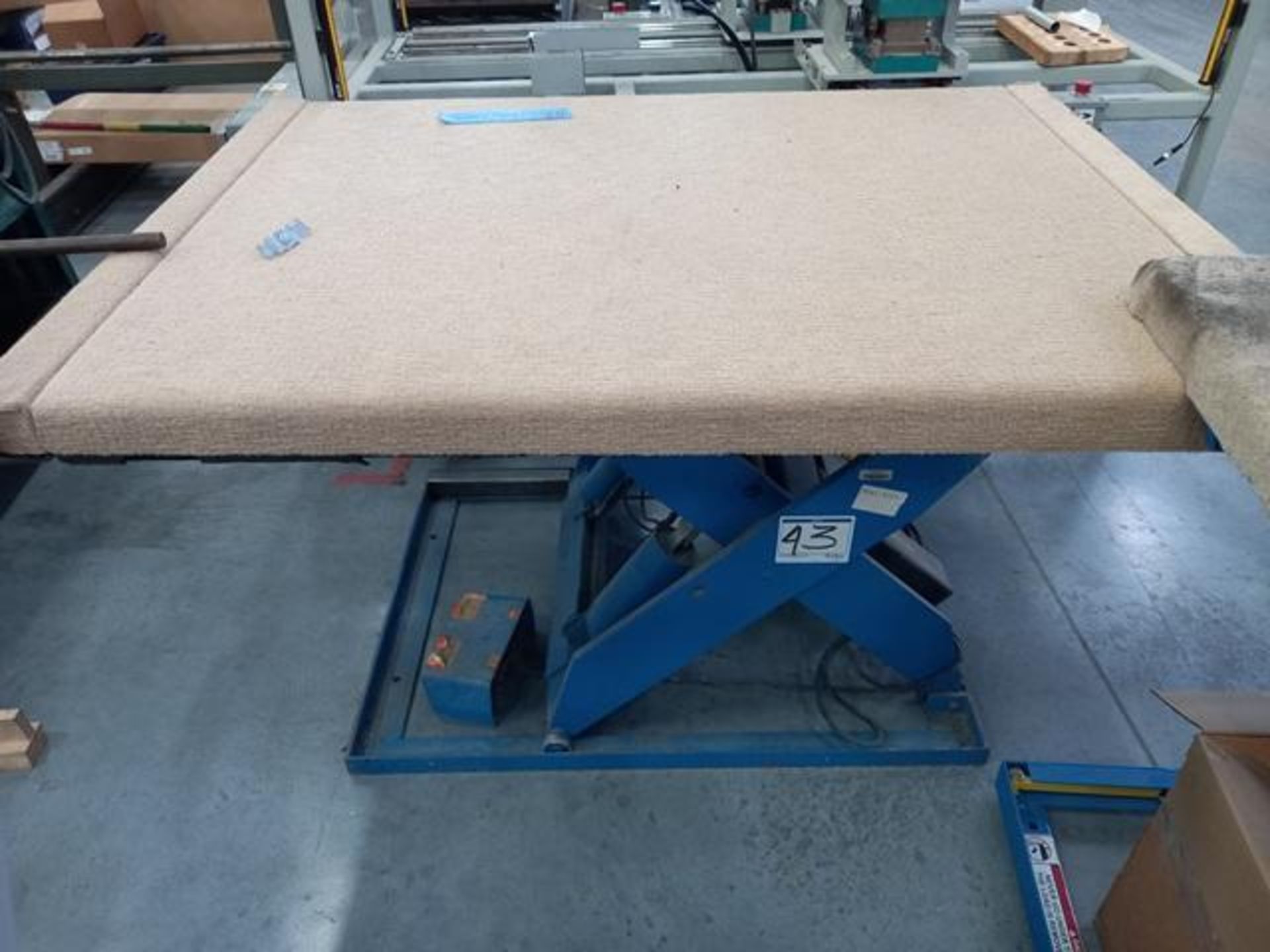 Scissor Lift Table, 48" X 66", 1-1/2 HP Motor, (2) Hydraulic Shock Absorbers, Capacity Unknown (Tag: - Image 2 of 10