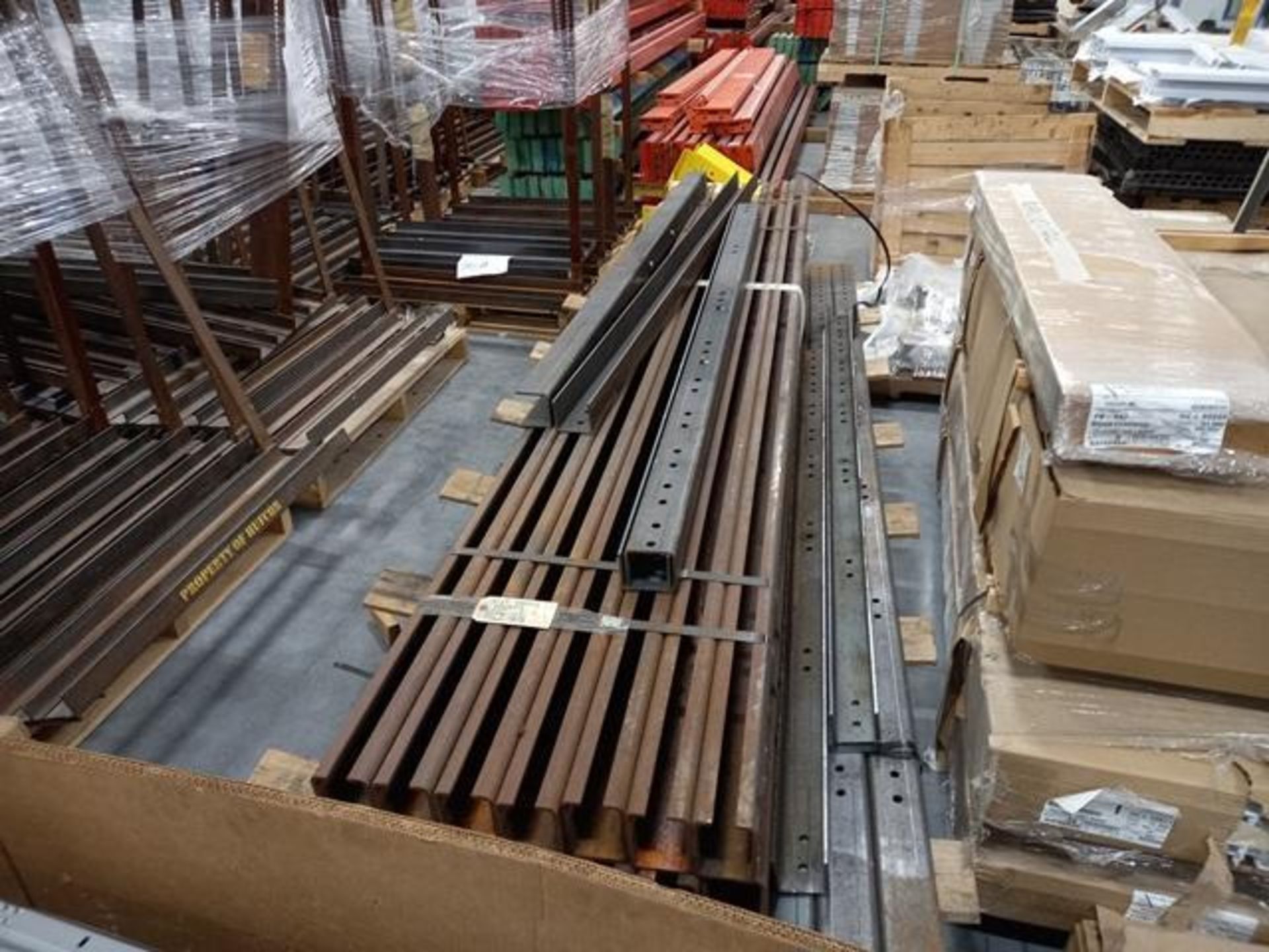 LOT: (100 approx.) Pallets of Assorted Materials Which Include, Metal Parts for Screens, Aluminum - Image 98 of 148