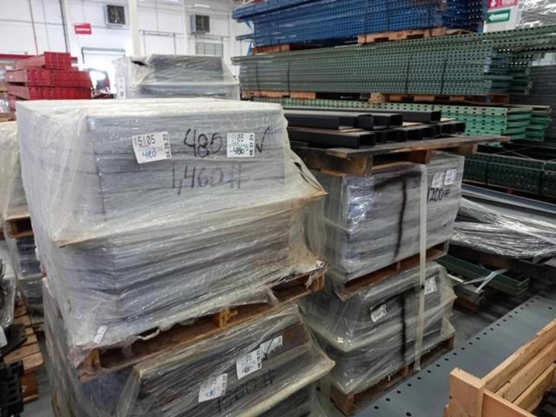 LOT: (100 approx.) Pallets of Assorted Materials Which Include, Metal Parts for Screens, Aluminum - Image 130 of 148