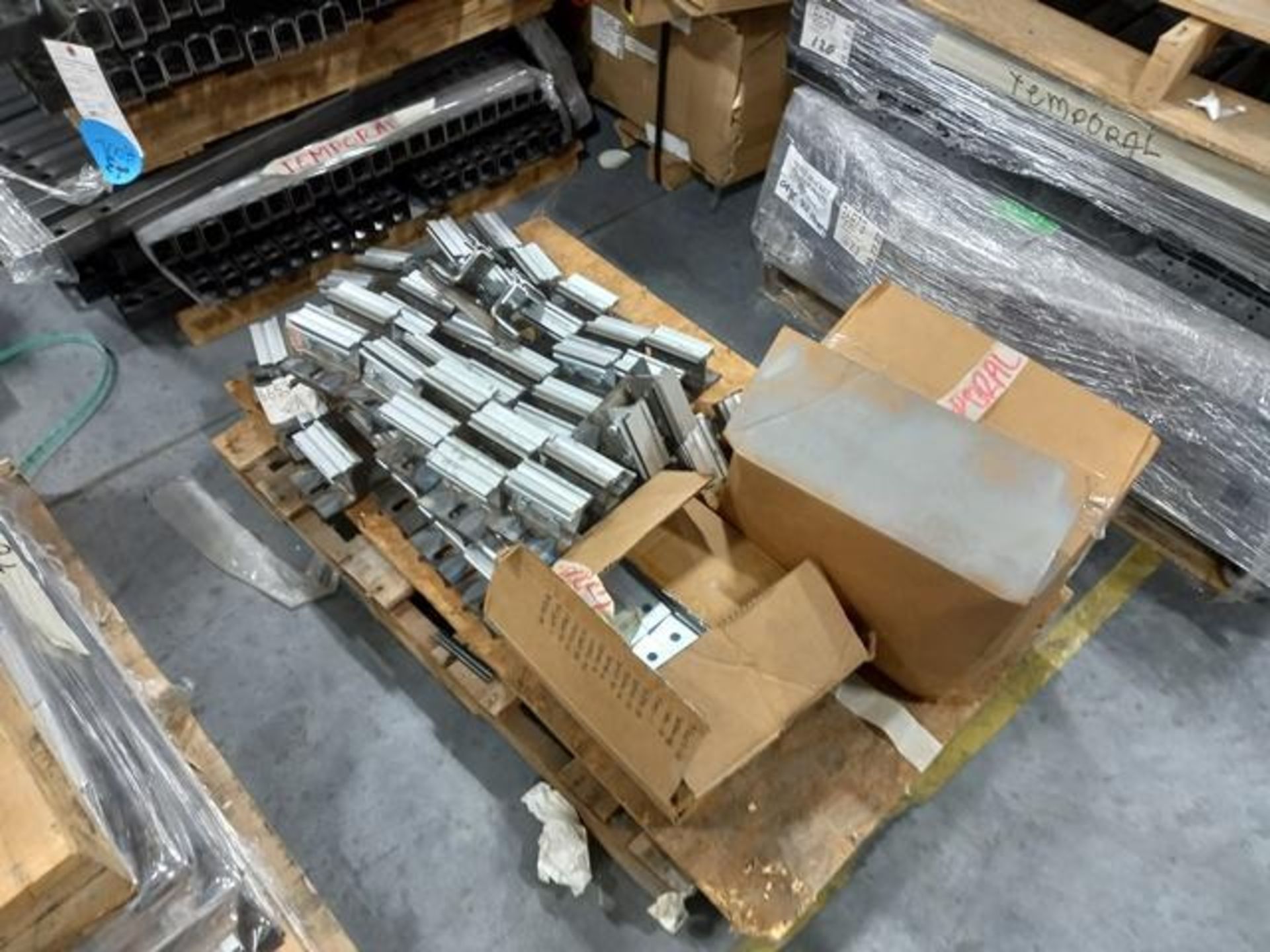 LOT: (100 approx.) Pallets of Assorted Materials Which Include, Metal Parts for Screens, Aluminum - Image 44 of 148