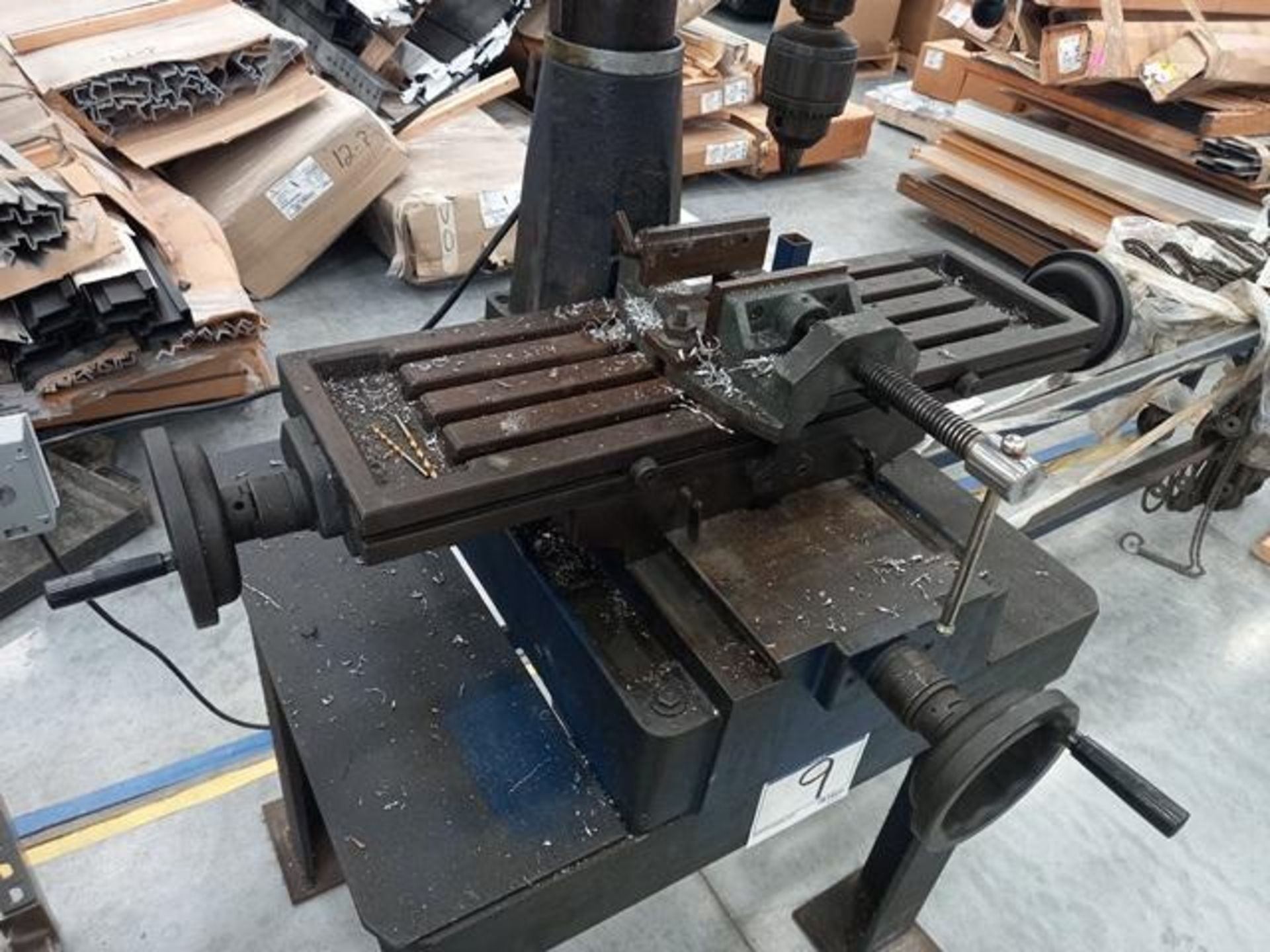 Enco 91007 Drill Press, S/N: 897632, 12 Speed, 2 HP Motor, 29" X 8" Worktable, X= 12", Y= 15", Z= - Image 5 of 5