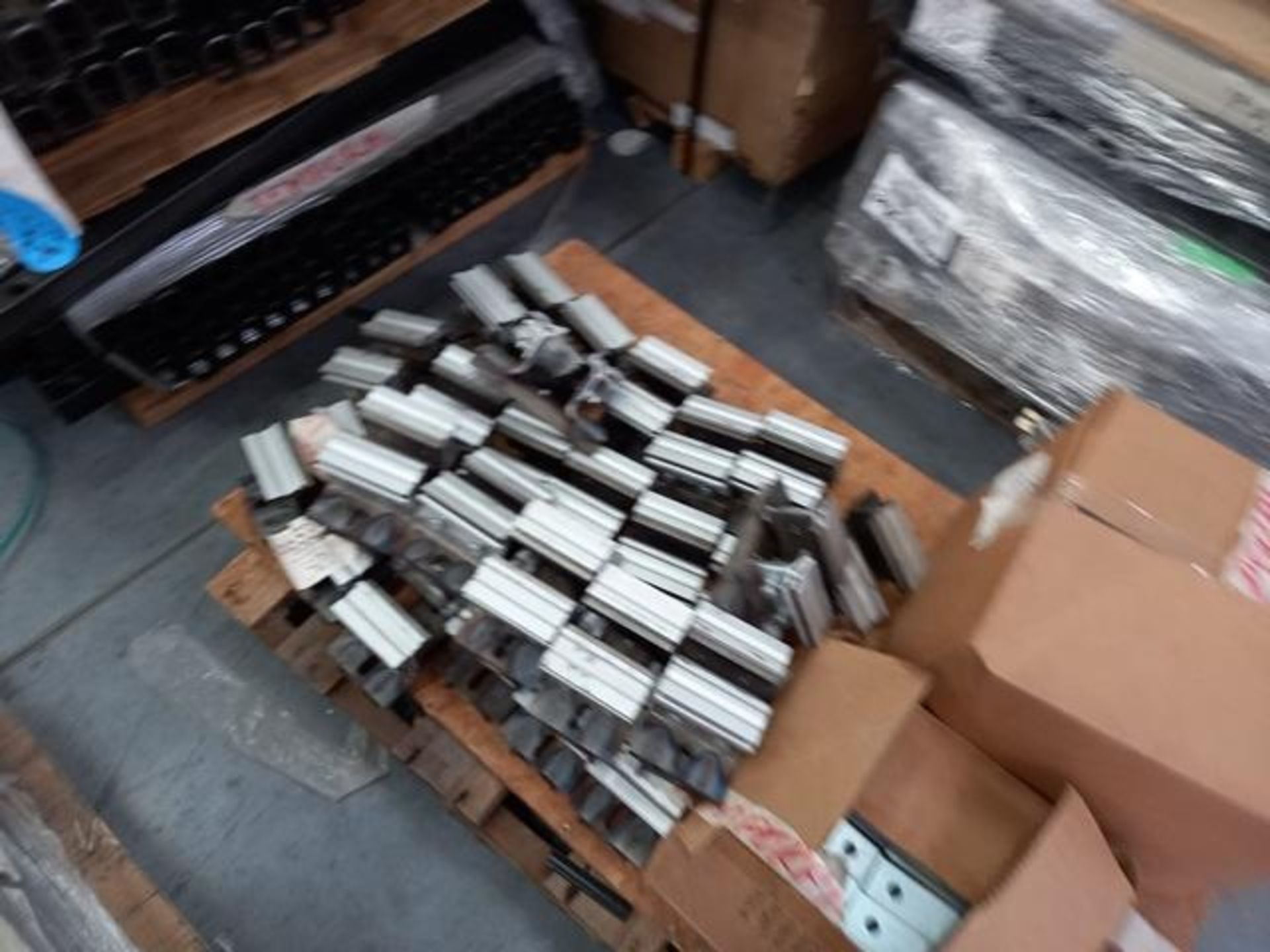 LOT: (100 approx.) Pallets of Assorted Materials Which Include, Metal Parts for Screens, Aluminum - Image 125 of 148