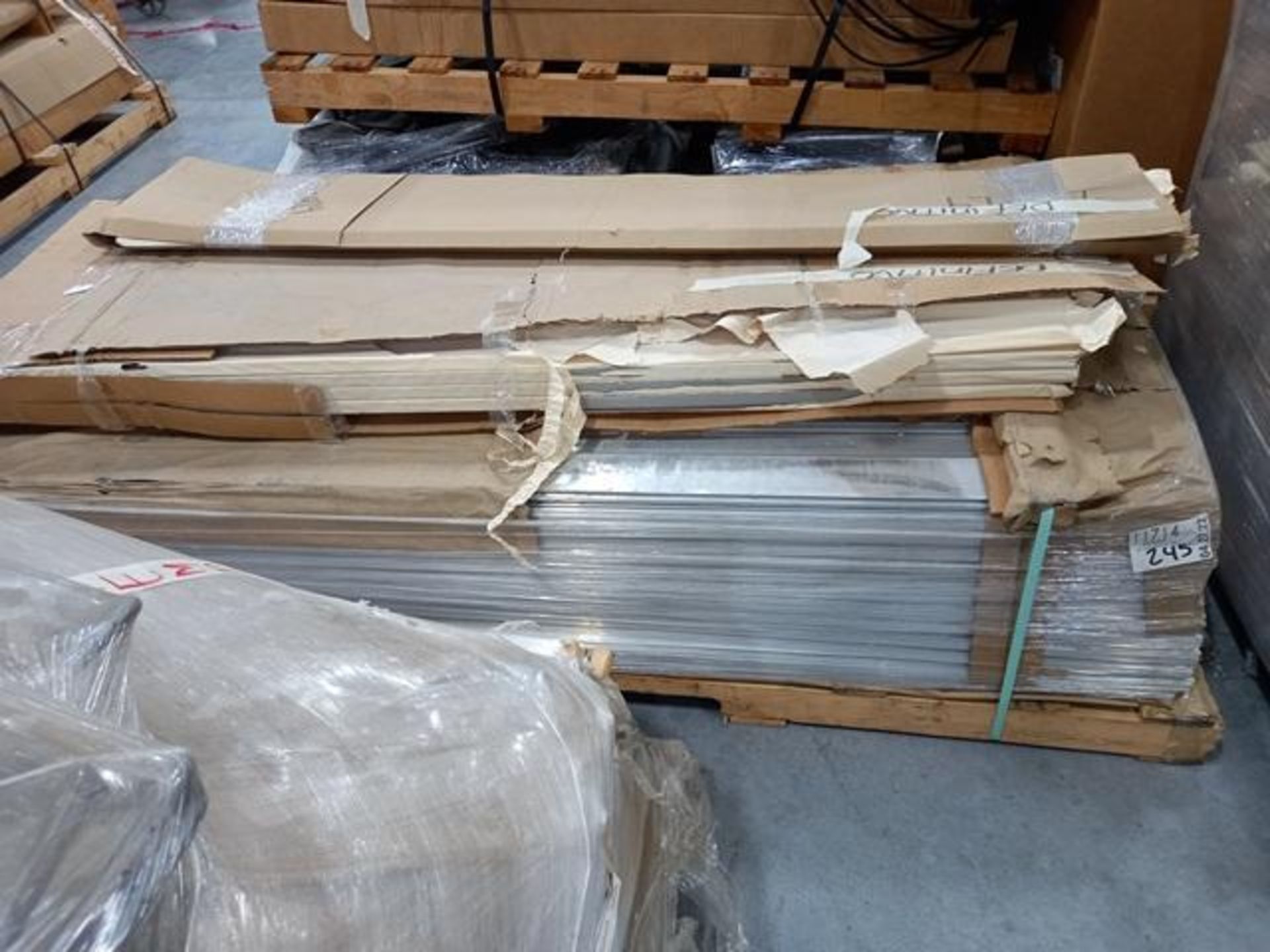 LOT: (100 approx.) Pallets of Assorted Materials Which Include, Metal Parts for Screens, Aluminum - Image 55 of 148