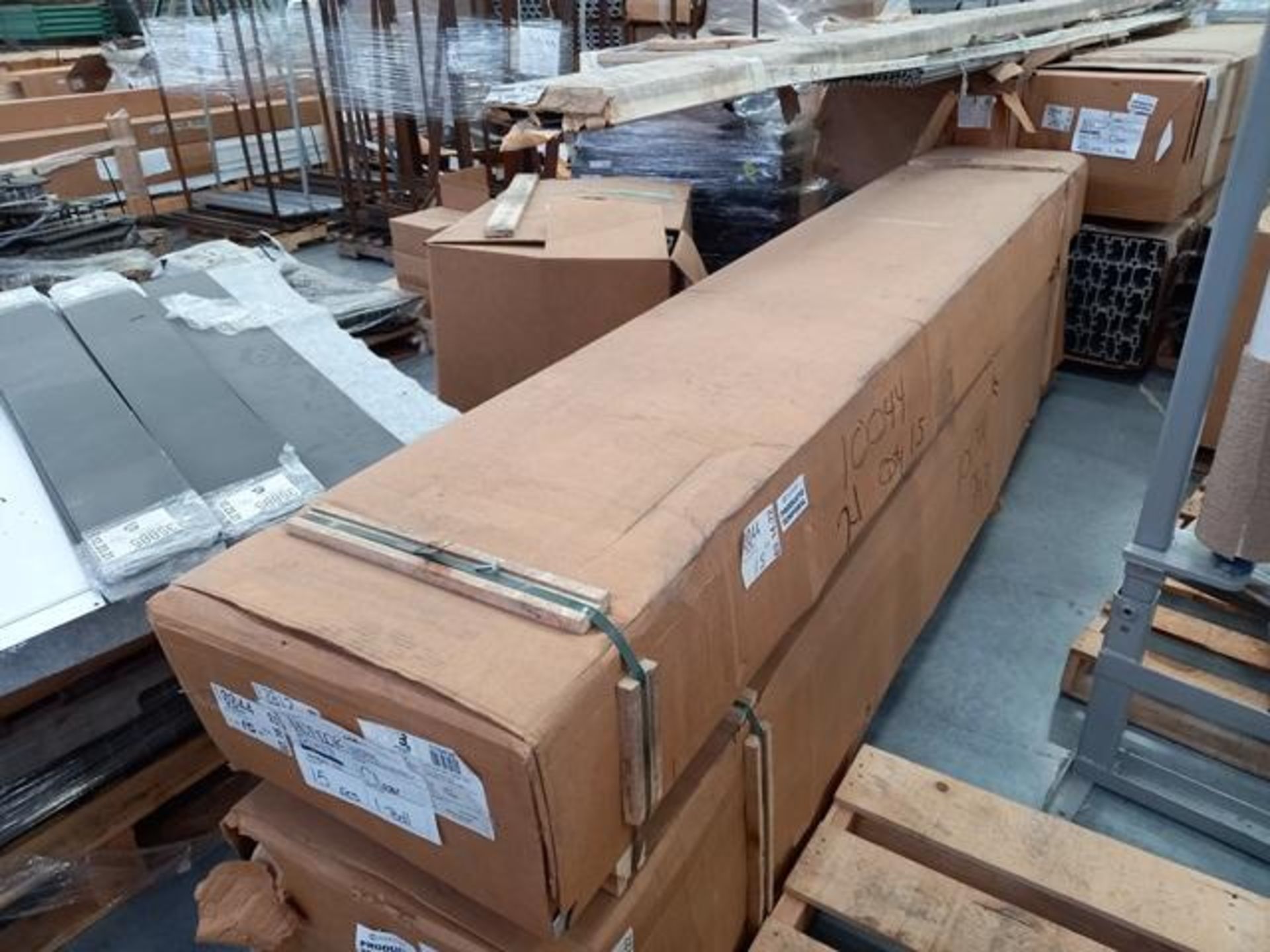 LOT: (100 approx.) Pallets of Assorted Materials Which Include, Metal Parts for Screens, Aluminum - Image 15 of 148
