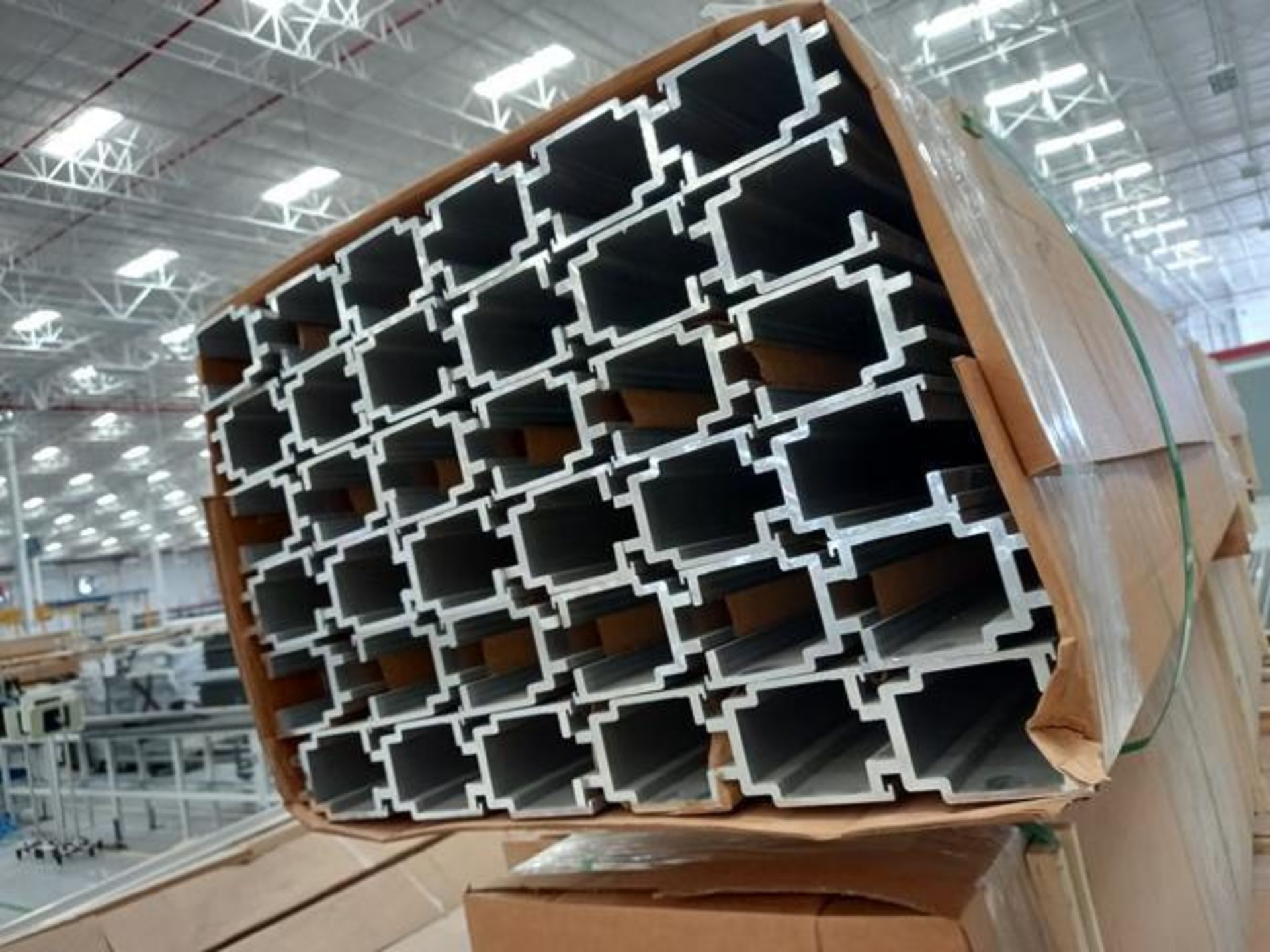 LOT: (30 approx.) Pallets, w/Aluminum Profile, Metal Canelta, Parts for Screens, Foam Boards, - Image 7 of 34
