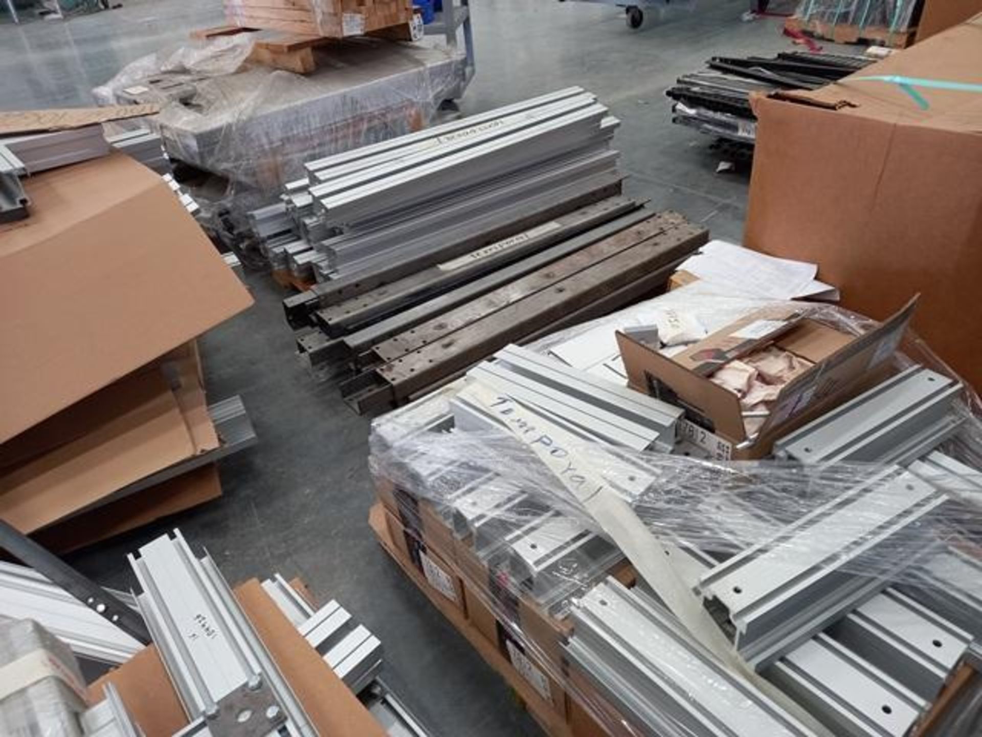 LOT: (100 approx.) Pallets of Assorted Materials Which Include, Metal Parts for Screens, Aluminum - Image 40 of 148