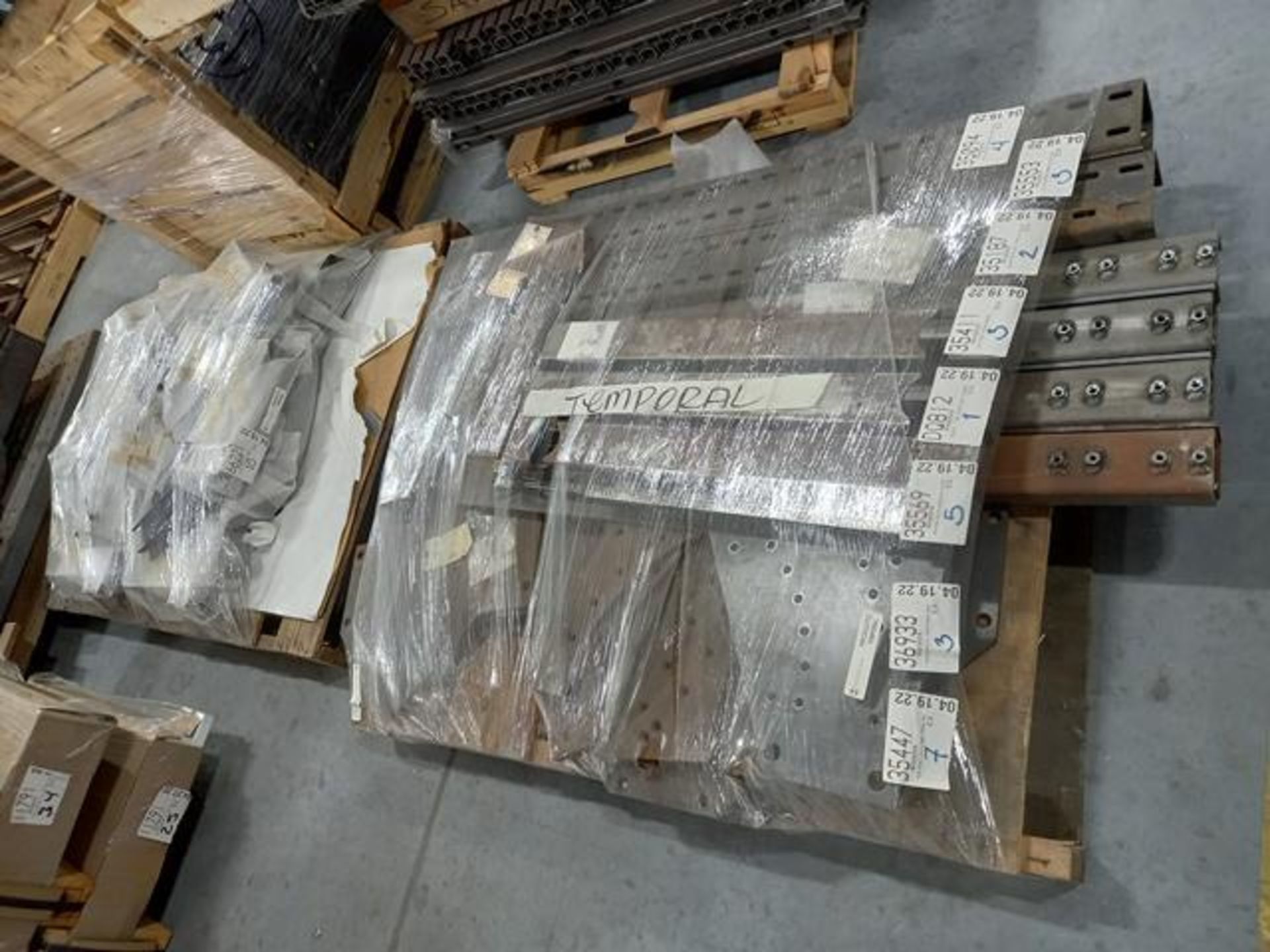 LOT: (100 approx.) Pallets of Assorted Materials Which Include, Metal Parts for Screens, Aluminum - Image 101 of 148