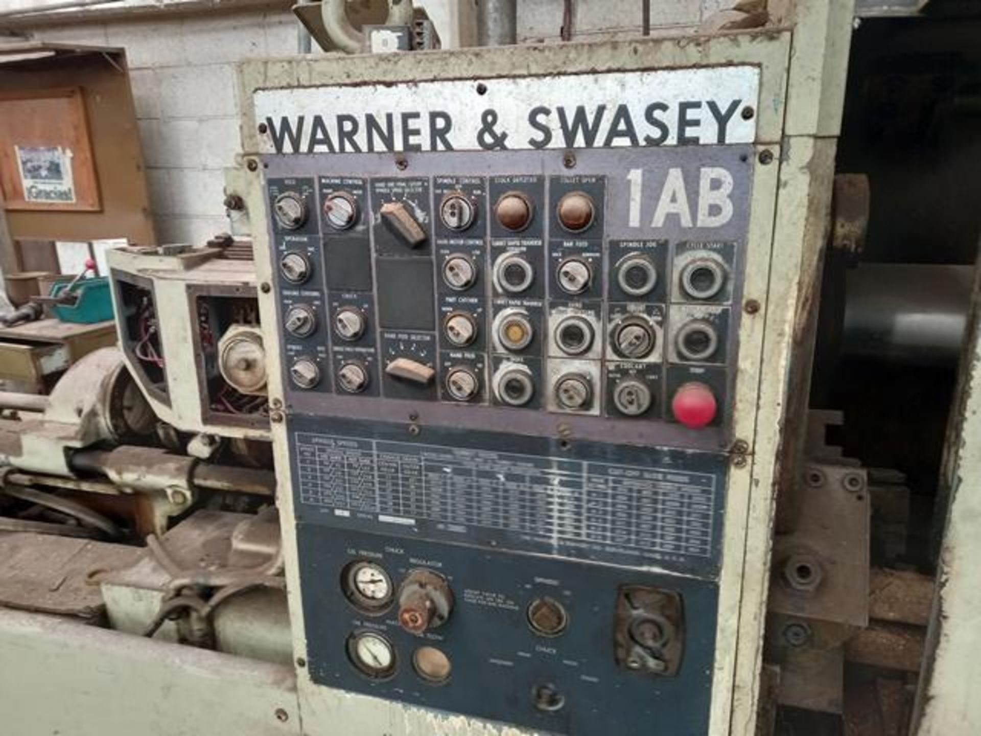 The Warner & Swasey Co 1AB M-3880 Chucker Lathe, S/N: 2232462: Spindle Speeds: 72 to 2026 Rpm, - Image 12 of 14