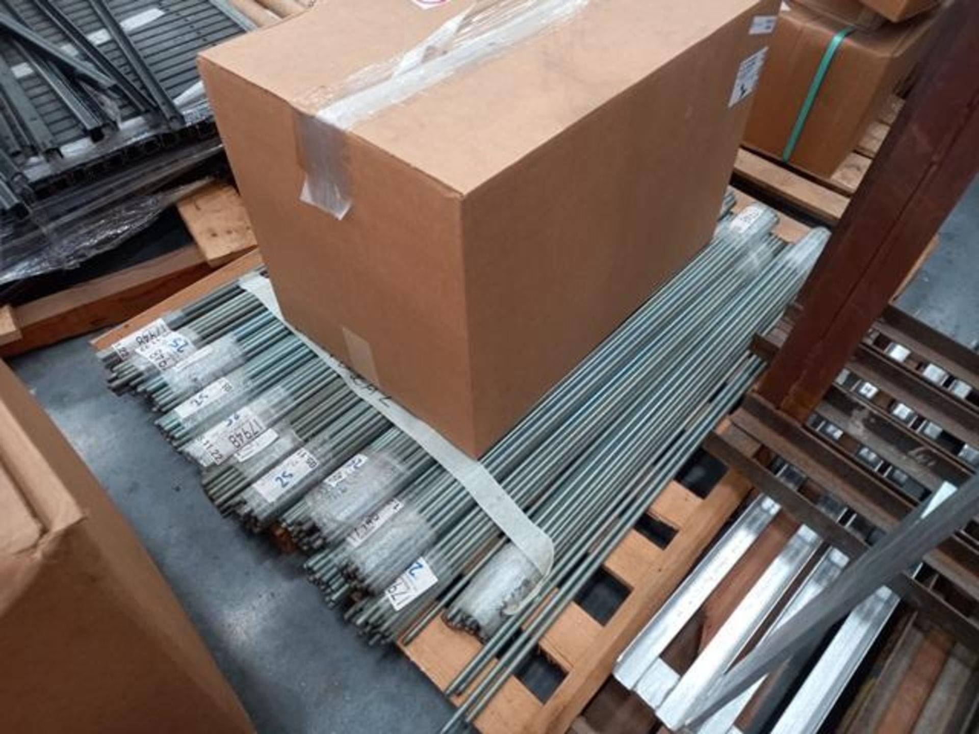 LOT: (100 approx.) Pallets of Assorted Materials Which Include, Metal Parts for Screens, Aluminum - Image 32 of 148