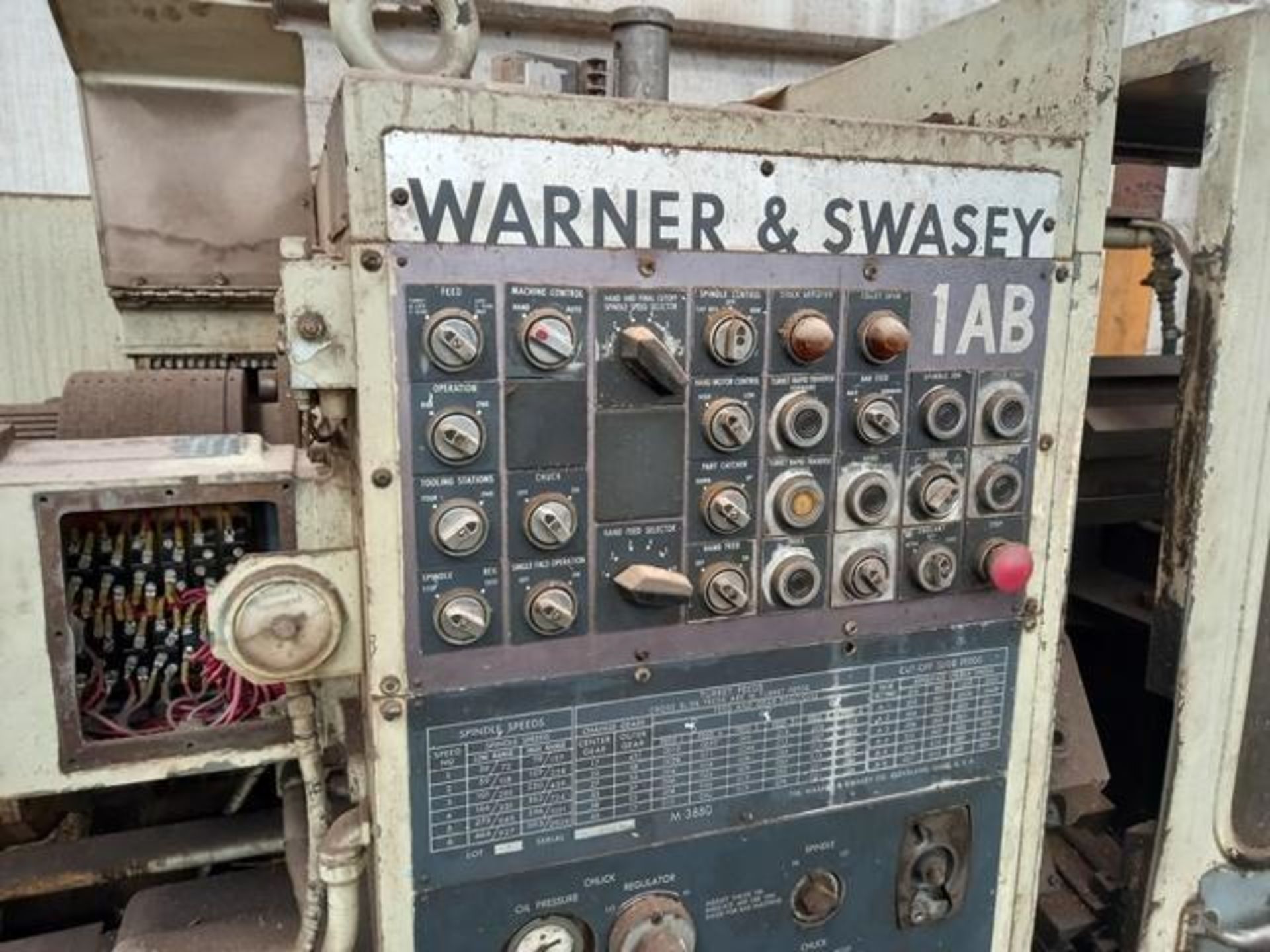 The Warner & Swasey Co 1AB M-3880 Chucker Lathe, S/N: 2232462: Spindle Speeds: 72 to 2026 Rpm, - Image 13 of 14