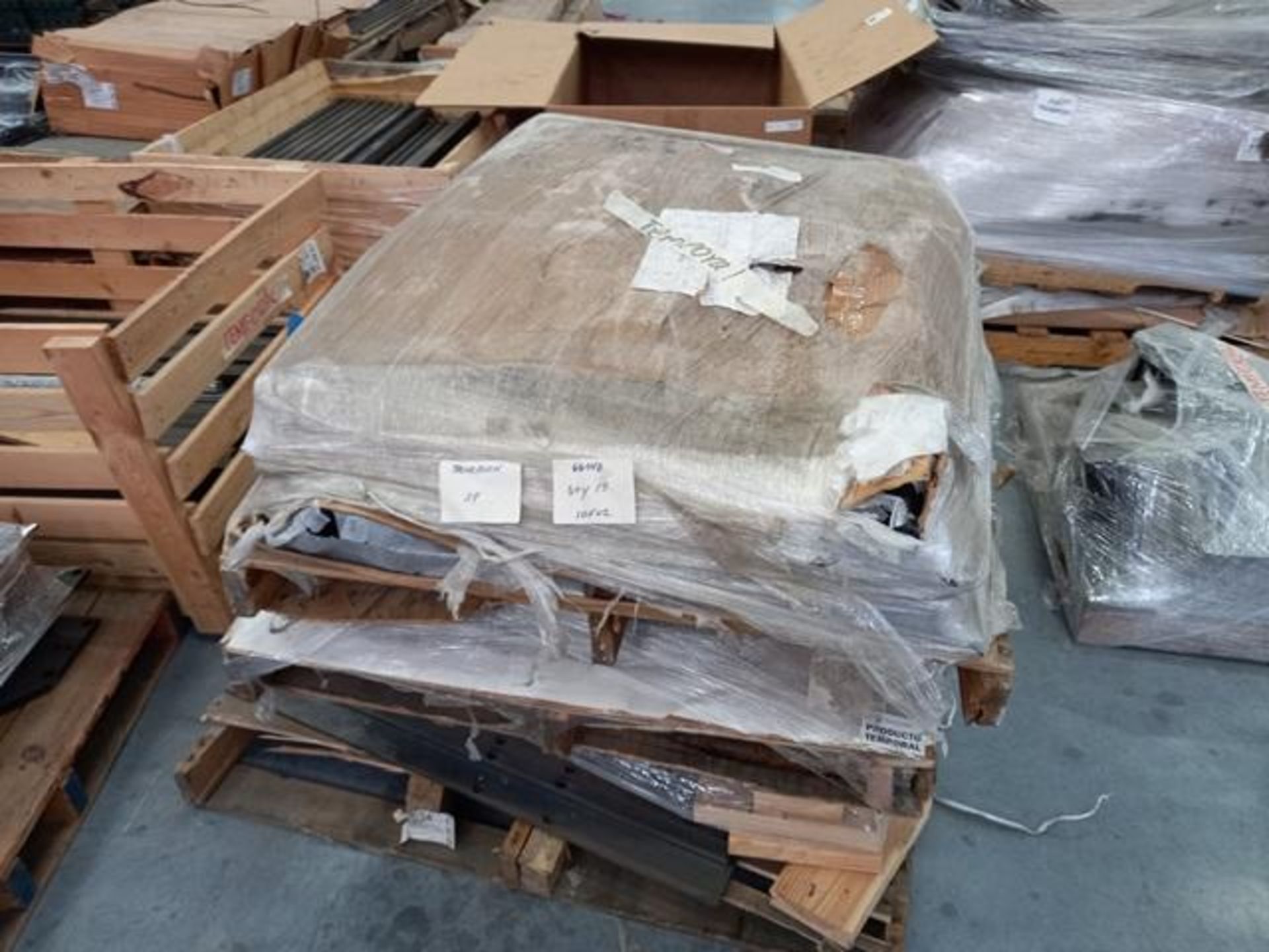 LOT: (100 approx.) Pallets of Assorted Materials Which Include, Metal Parts for Screens, Aluminum - Image 127 of 148