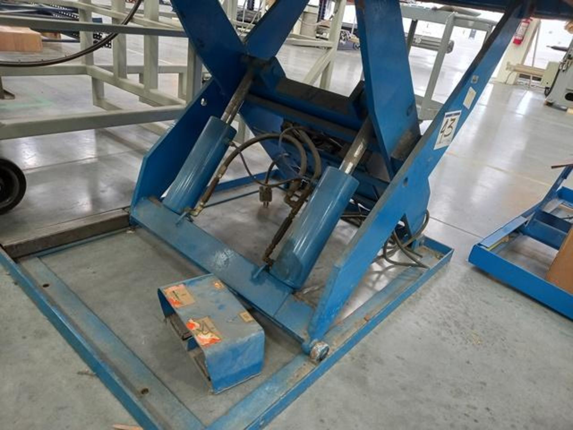 Scissor Lift Table, 48" X 66", 1-1/2 HP Motor, (2) Hydraulic Shock Absorbers, Capacity Unknown (Tag: - Image 7 of 10