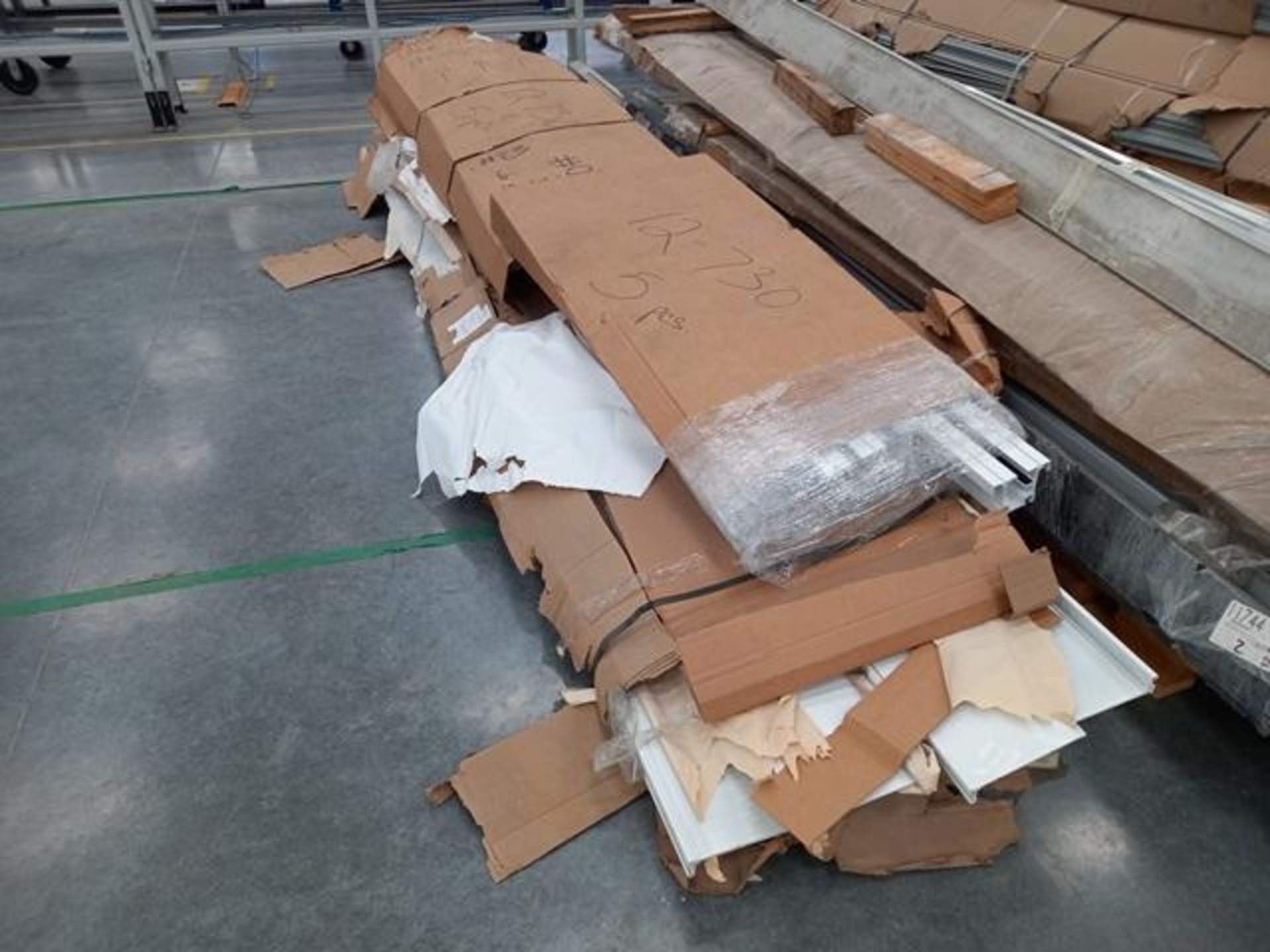 LOT: (30 approx.) Pallets, w/Aluminum Profile, Metal Canelta, Parts for Screens, Foam Boards, - Image 34 of 34