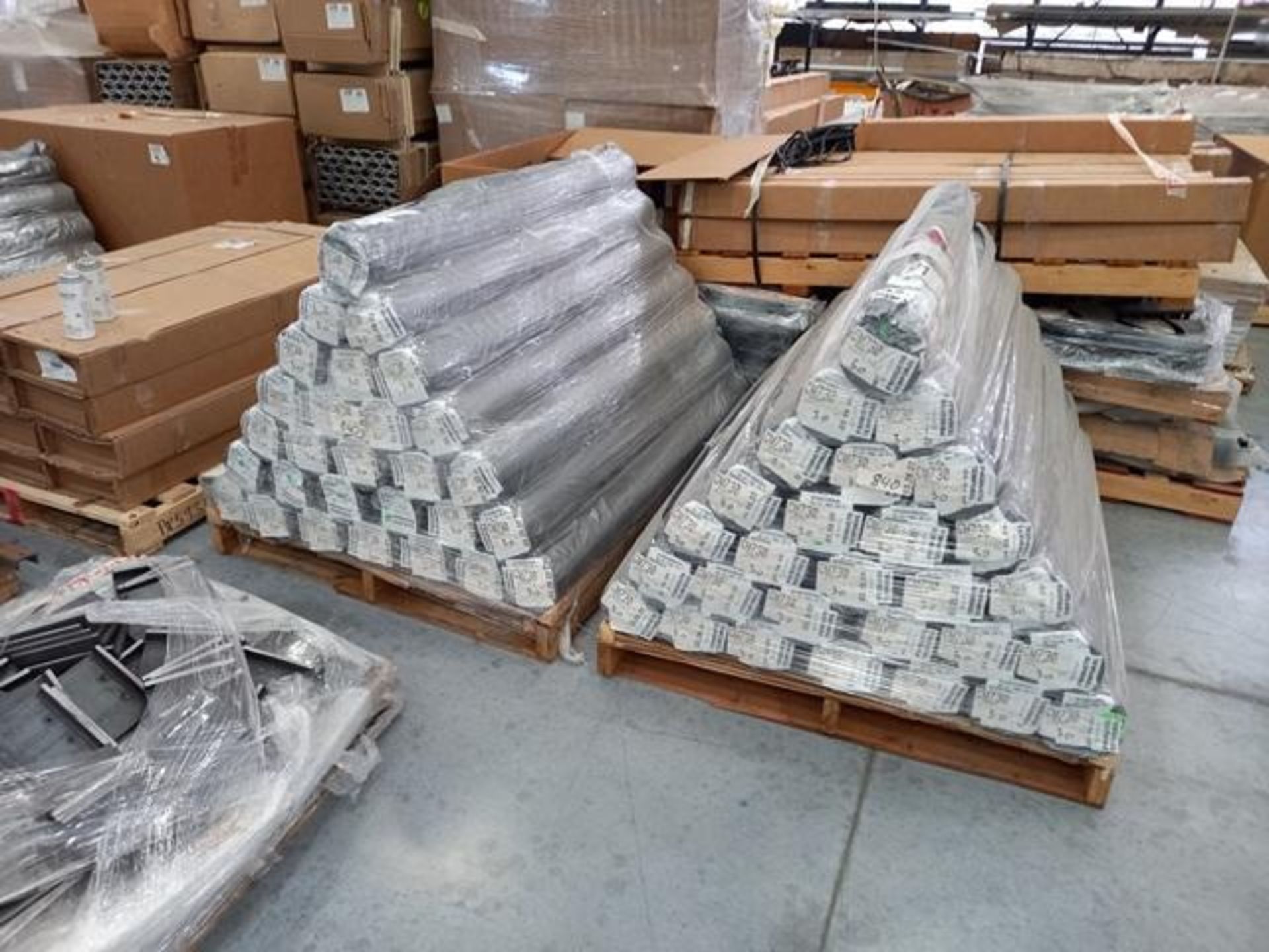 LOT: (100 approx.) Pallets of Assorted Materials Which Include, Metal Parts for Screens, Aluminum - Image 140 of 148