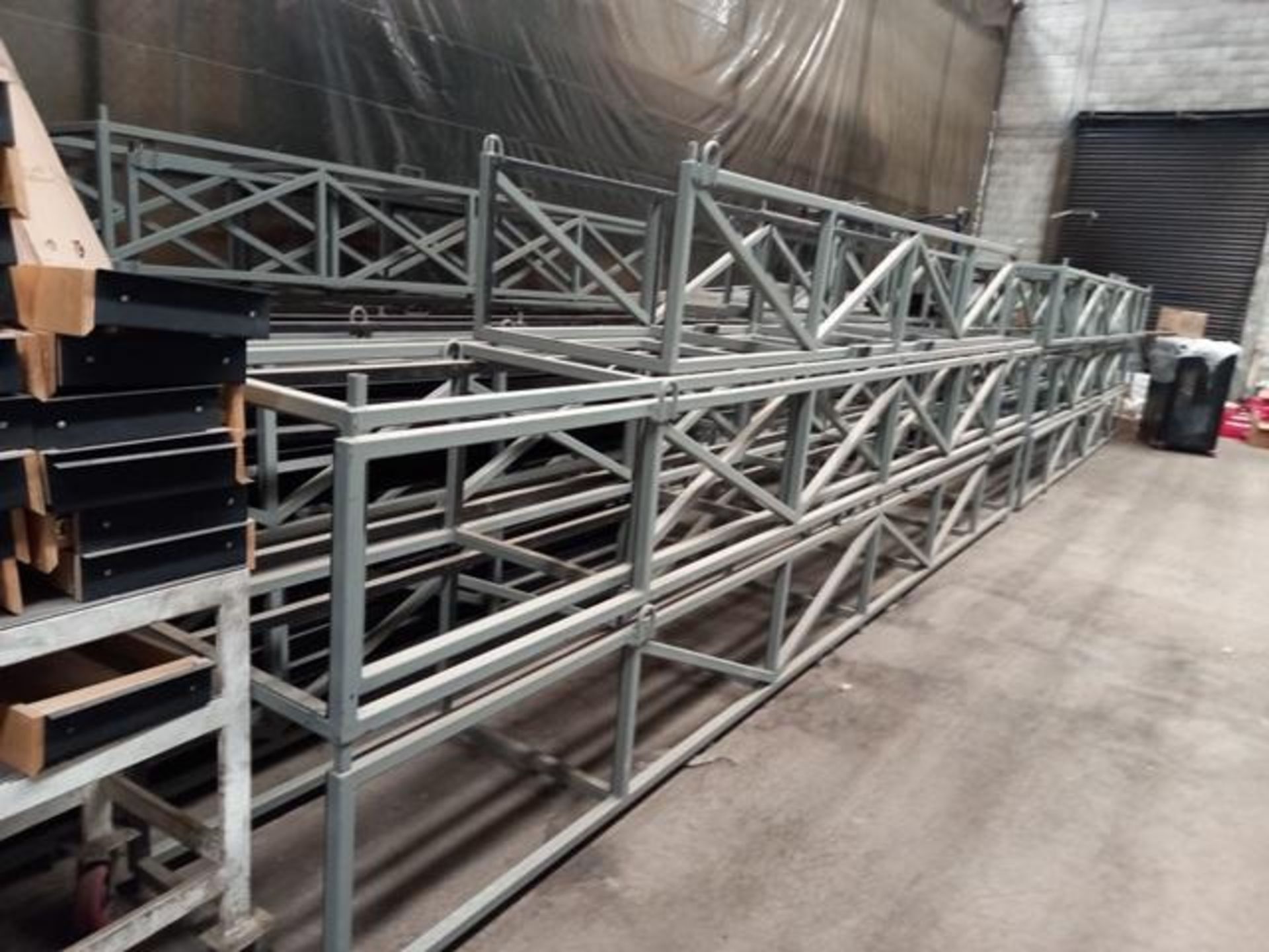 LOT: (12) Blacksmith Worktables with Wheels, Tubular Profile, (7) Metallic Castors with Wheels, 2" X - Image 6 of 20