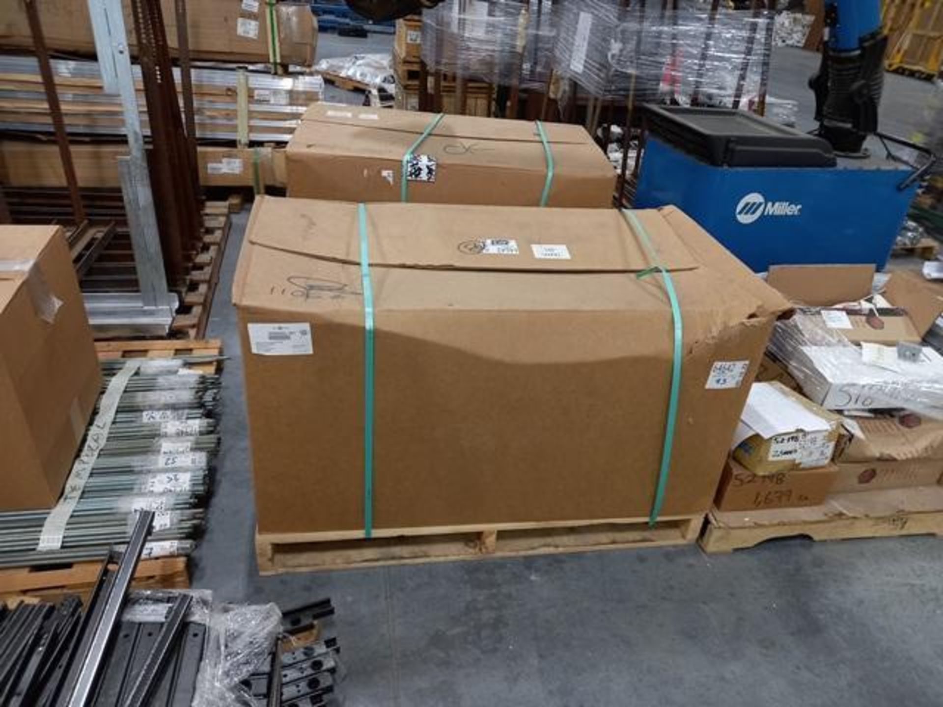 LOT: (100 approx.) Pallets of Assorted Materials Which Include, Metal Parts for Screens, Aluminum - Image 86 of 148