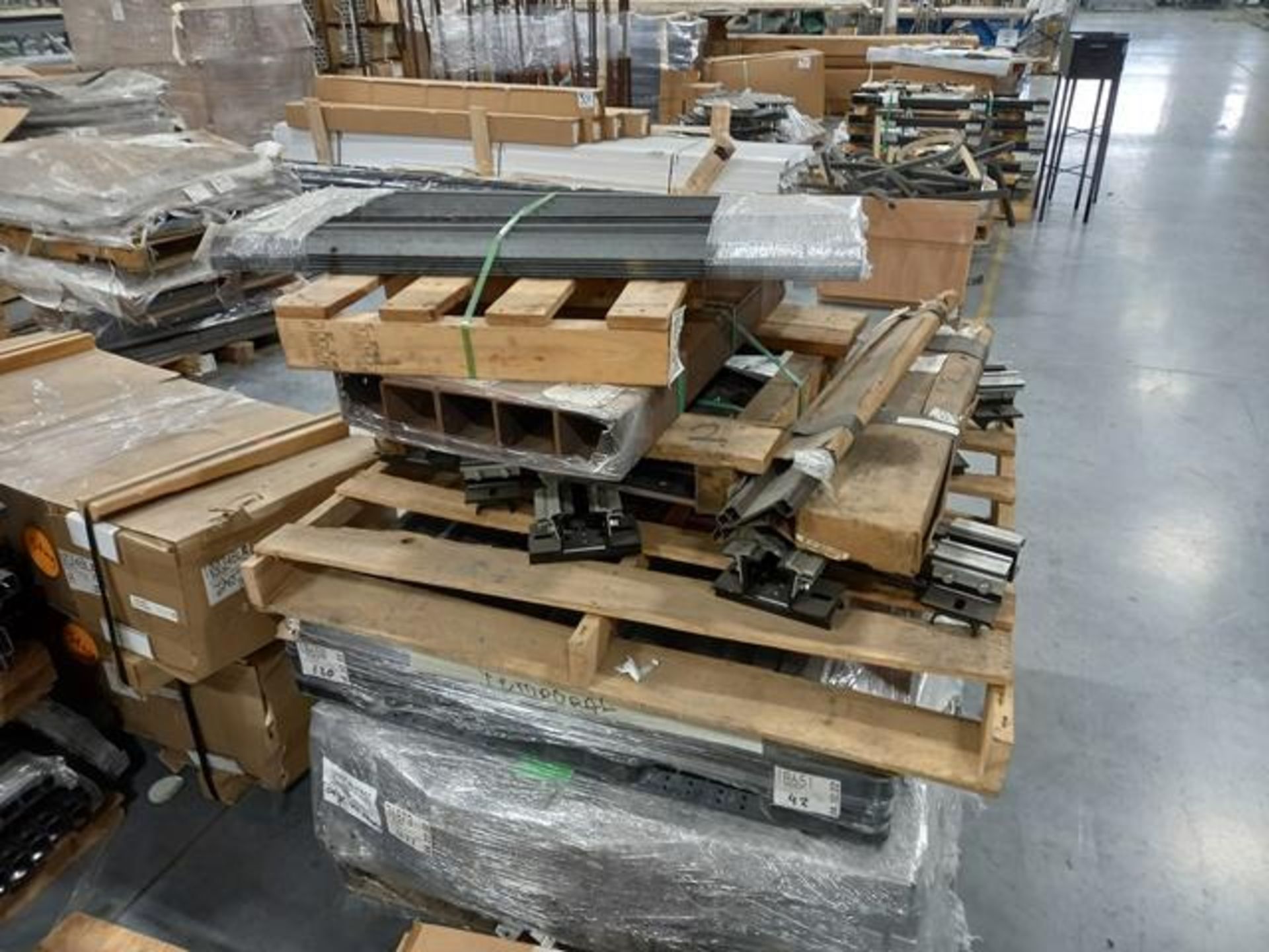 LOT: (100 approx.) Pallets of Assorted Materials Which Include, Metal Parts for Screens, Aluminum - Image 46 of 148
