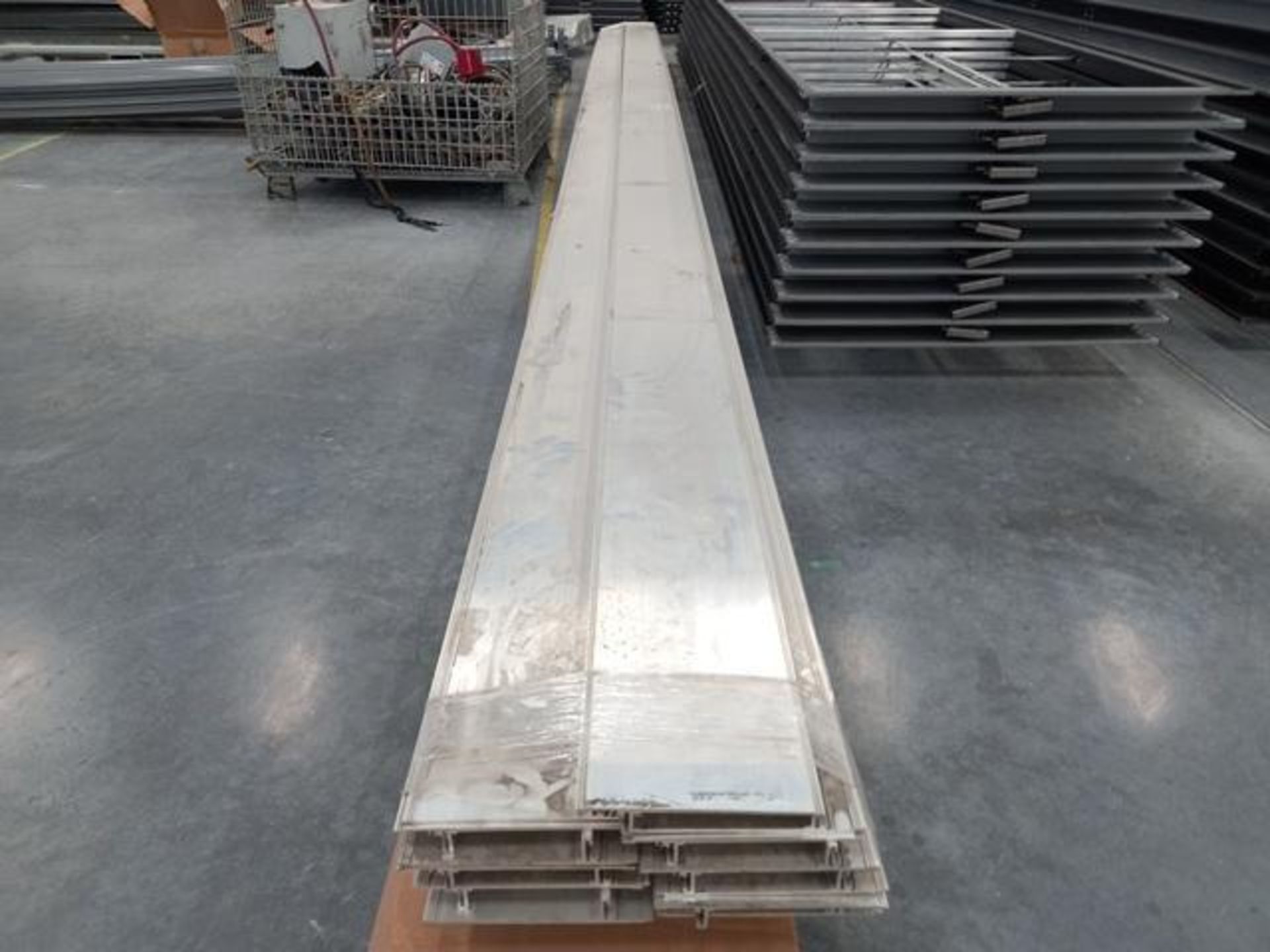 LOT: (30 approx.) Pallets, w/Aluminum Profile, Metal Canelta, Parts for Screens, Foam Boards, - Image 20 of 34